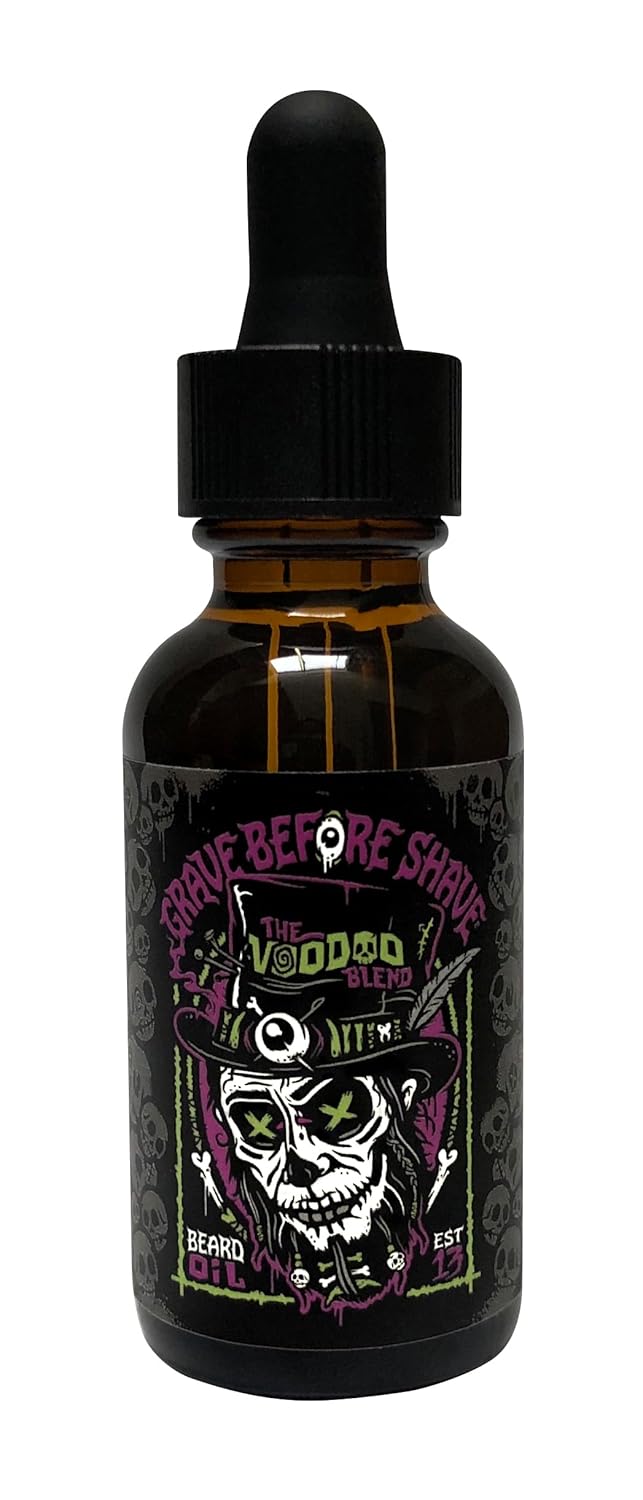 Grave Before Shave Voodoo Blend beard oil 1 oz. Bottle with Dropper top Dispenser