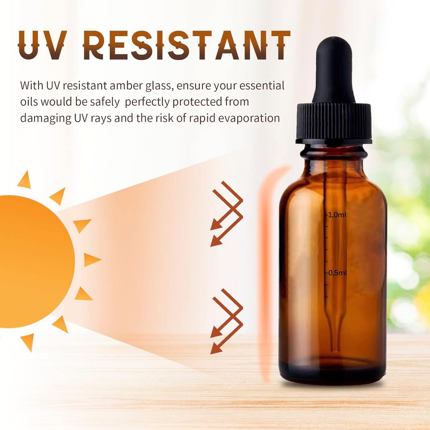 24 Pack Amber Glass Dropper Bottle, 1 oz, with Measuring Eye Dropper, Leak Proof Travel Dispenser Bottle for Essential Oils/Chemistry Laboratory Chemicals/Cologne and Perfume