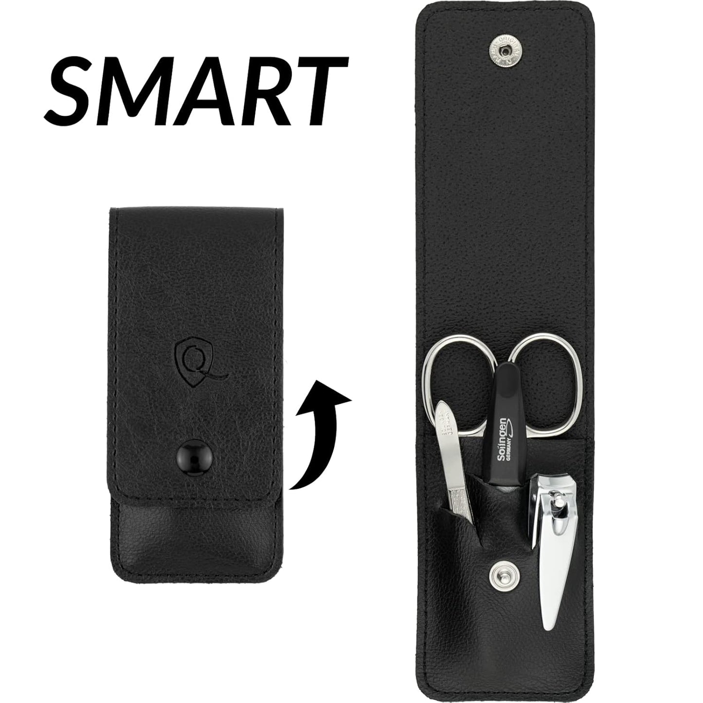 marQus manicure set 4-piece travel set with file from Solingen nail care set nail scissors set and nail set