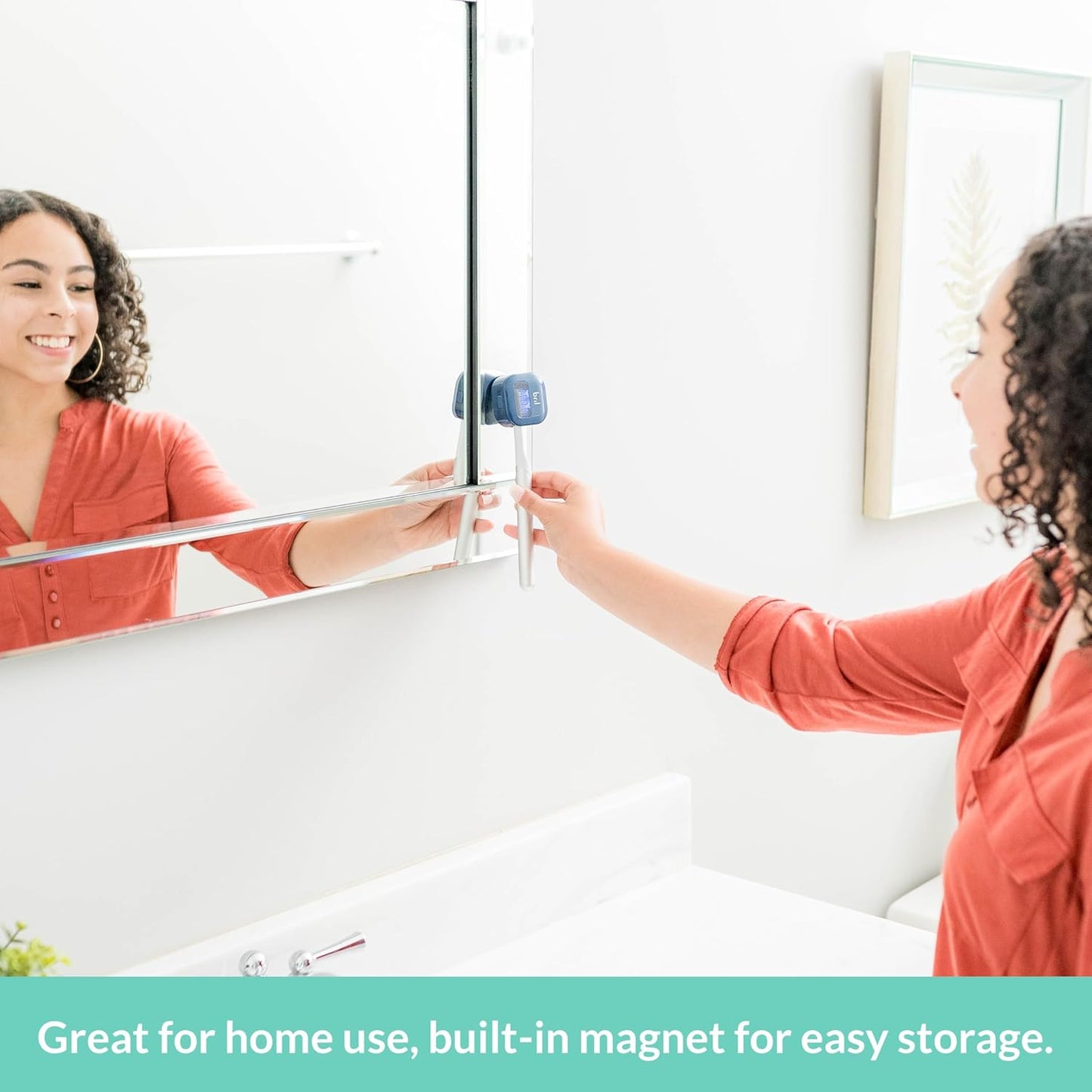 Bril UV-C Toothbrush Sanitizer, Portable Cleaner, Travel Cover, Magnetic Holder, and Rechargeable Case for Any Size Toothbrush, White