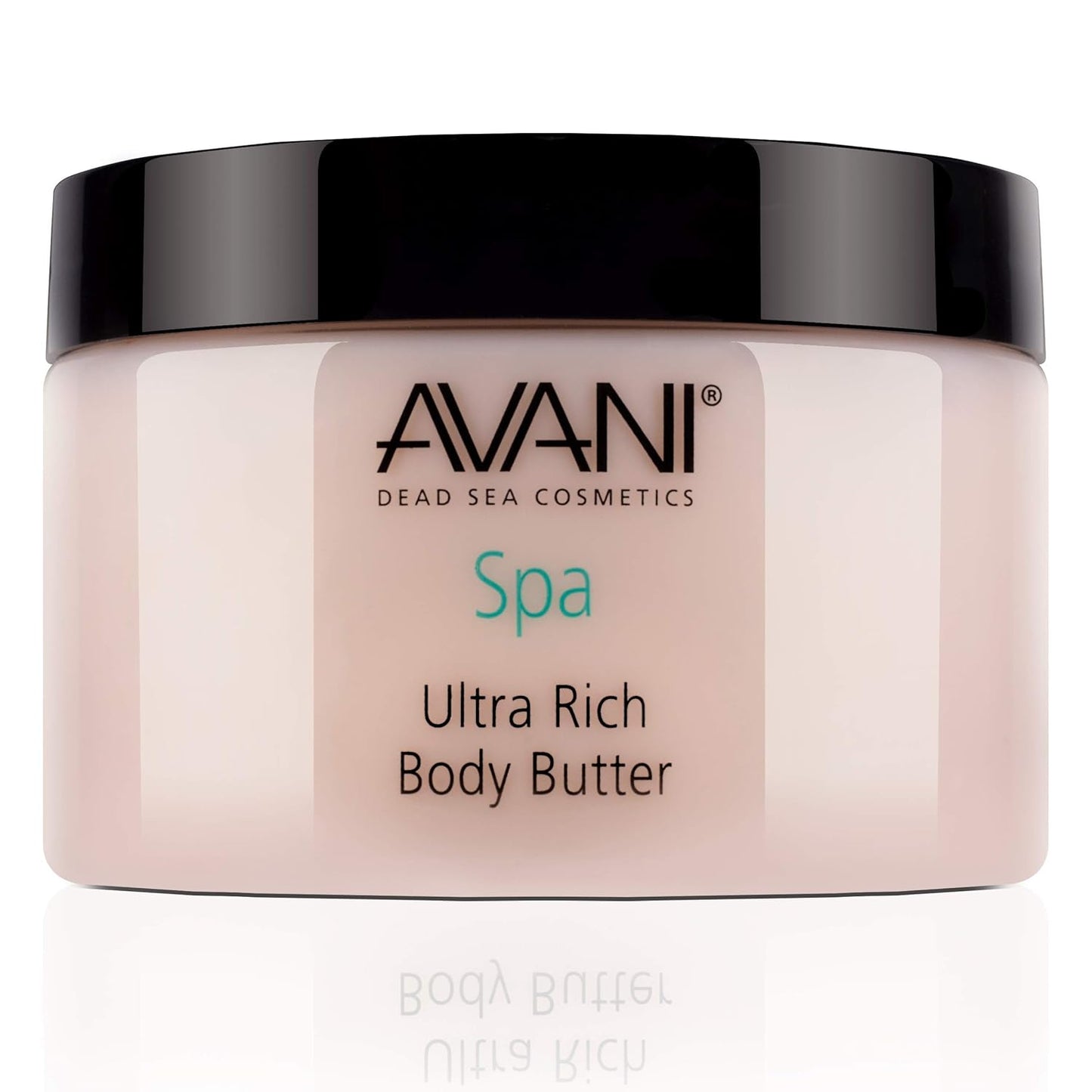 Avani Ultra Rich Body Butter - Dead Sea Salt, Aloe Vera, Vitamin E, Shea, Jojoba, Sunflower, Olive Essential Oil - Natural Butter for All Skin Types - Milk/Honey Fragrance