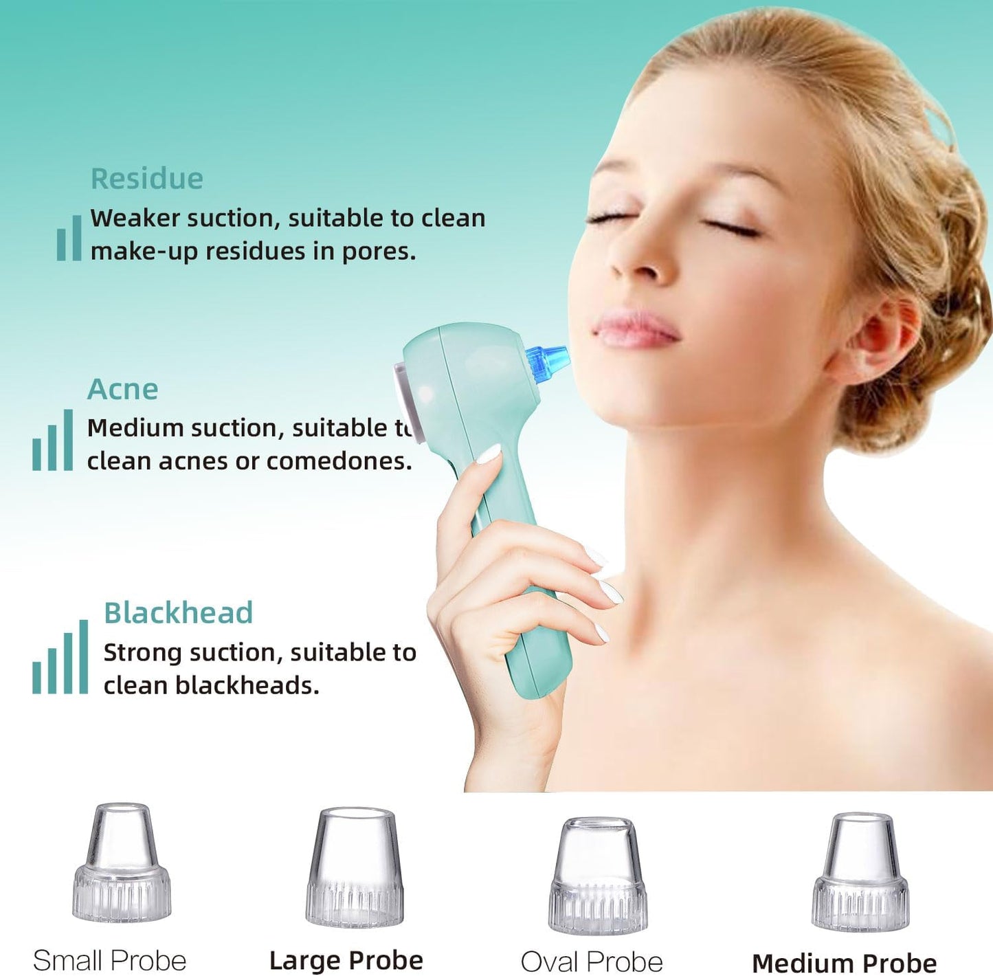 Face Scrubber Exfoliator,Facial Cleansing Brush Waterproof with LCD Screen,Blackhead Remover Vacuum with 5 Brush Heads,Face Spin Brush for Exfoliating, Massaging and Deep Pore Cleansing