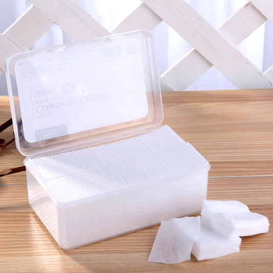 1000 PCS Thin Makeup Facial Cotton Pads, Square Facial Lips Eyes Makeup Remover Pads, Nails Polish Remover Cotton Pads, Non-Woven, Soft, Lint Free