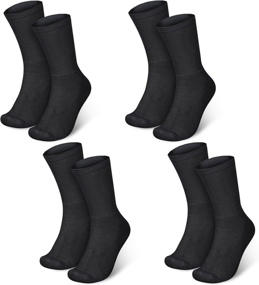 4 Pairs Cotton Soft Eczema Socks Black Hydrating Moisturizing Therapy Cotton Socks Eczema Relief for Adult Wet Wrap Non Itch Soft Feet Treatment