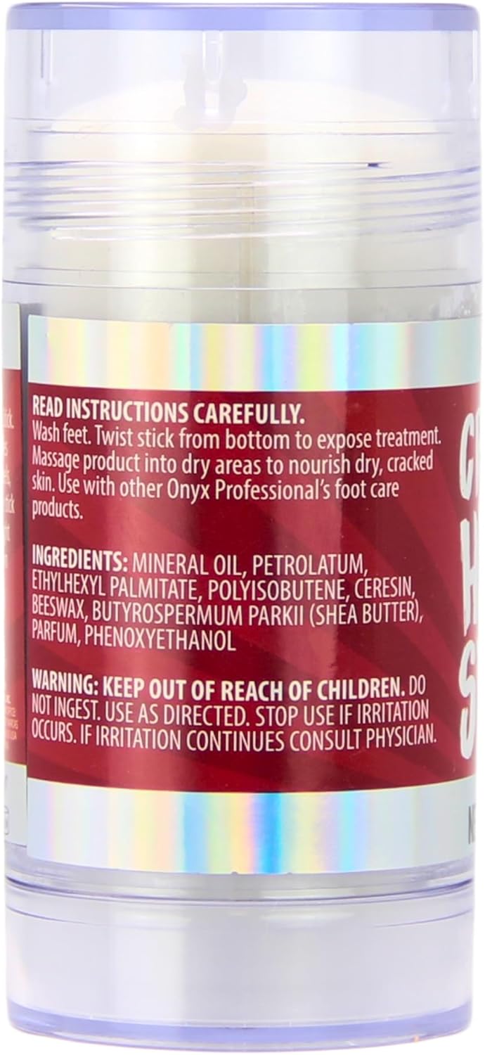 Onyx Professional Cracked Heel Repair Balm Stick for Dry Cracked Feet Treatment, Coconut Scent, 1 pack - Moisturizing Foot Balm, Rolls On, No Mess Like Foot Cream or Foot Lotion, Heel Treatment