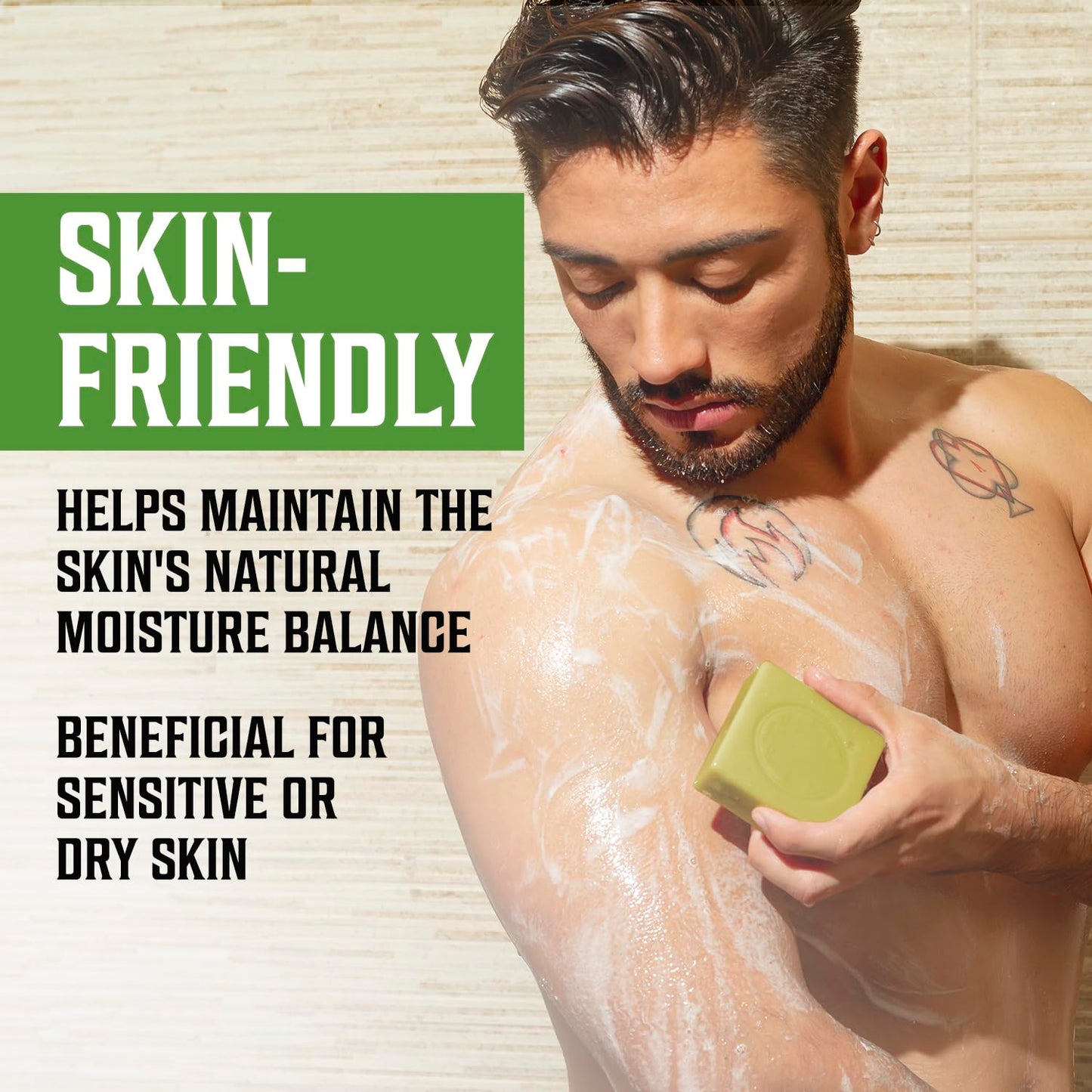 Viking Revolution Bergamot Natural Soap for Men - Mens Soap Bar with Essential Oils Cold Pressed Bar Soap for Men - Nourishing Mens Bar Soap with Coconut Oil, Shea Oil, Almond Oil (2 Pack)