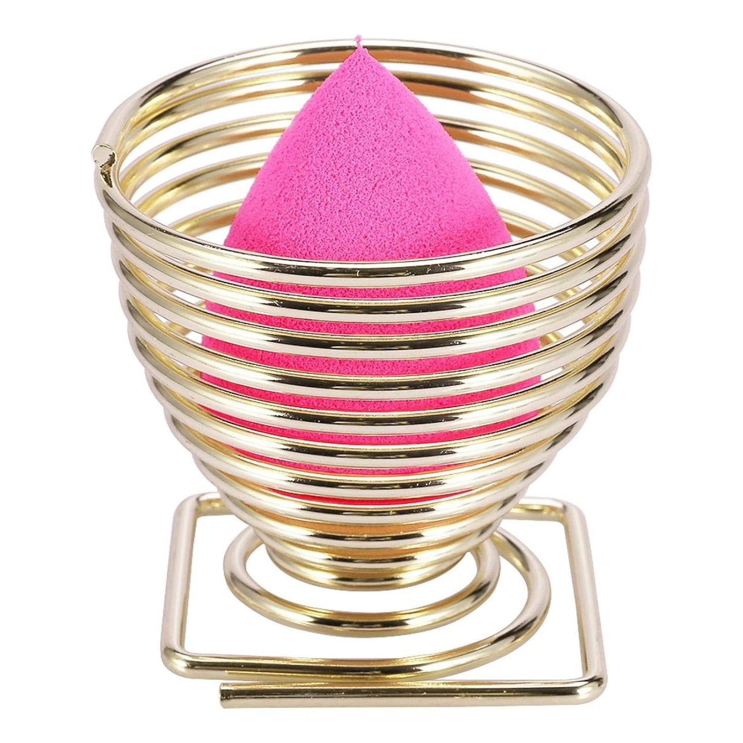 AYNEFY Puff Stand, 2 Types Sponge Puff Blender Drying Stand Holder Rack Support Tool for Various Makeup Sponges(Gold (Base))