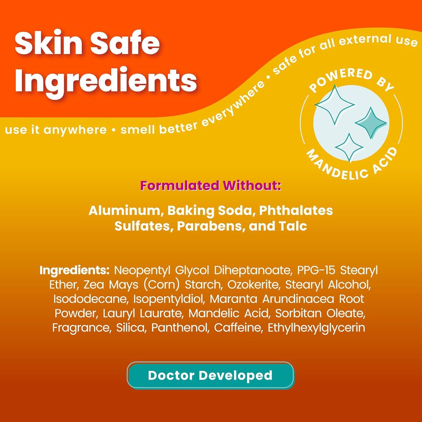 Lume Whole Body Deodorant - Smooth Solid Stick - 72 Hour Odor Control - Aluminum Free, Baking Soda Free and Skin Safe - 2.6 Ounce (Pack of 2) (Toasted Coconut)