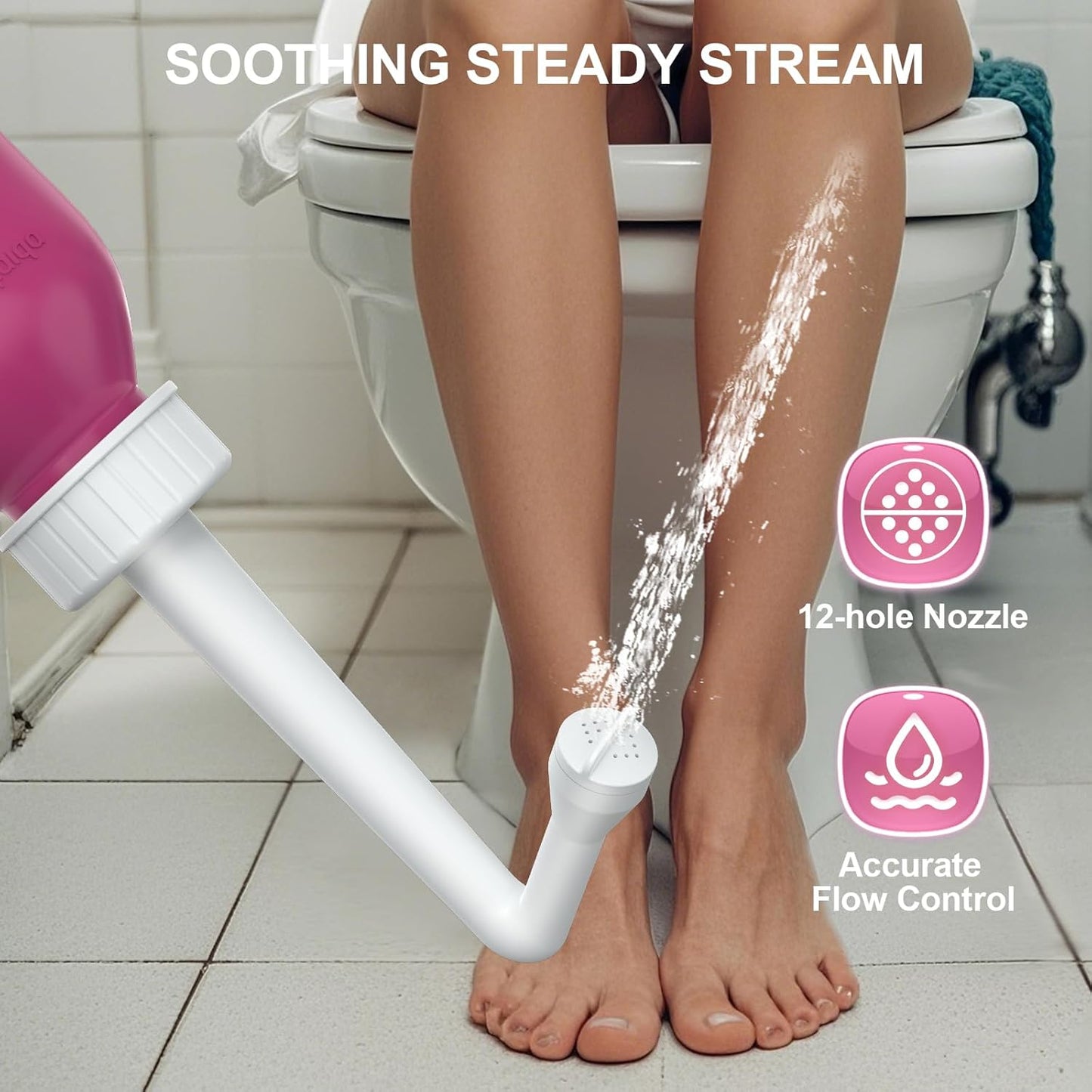 Peri Bottle for Postpartum Care, Perineal Bottle for New Mom Postpartum Essential, 10 Oz Upside Down Peri Bottle for Postpartum Recovery, Portable Bidet for Women