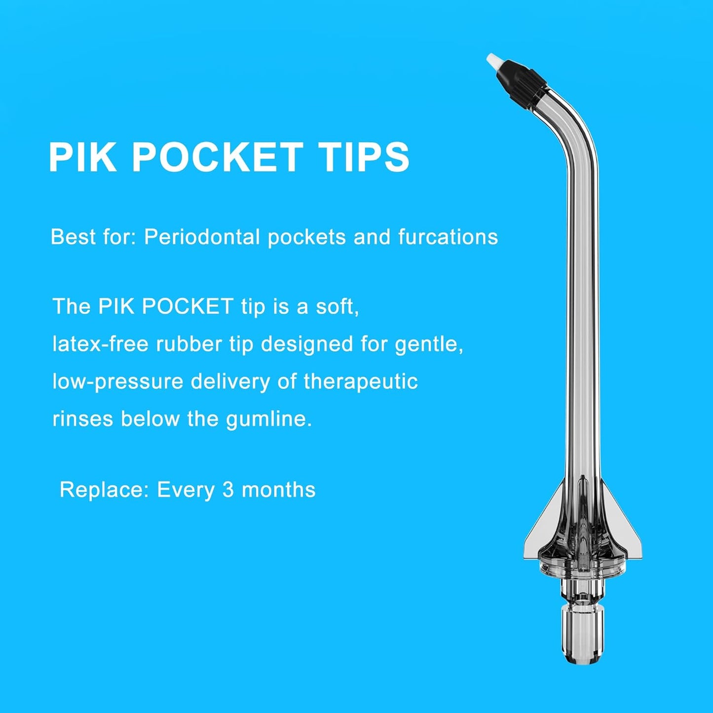 Replacement Head for COSLUS Water Flosser, Replacement Periodontal/Pocket Tips Oral Irrigator Jet Tip Only Compatible COSLUS F5020E