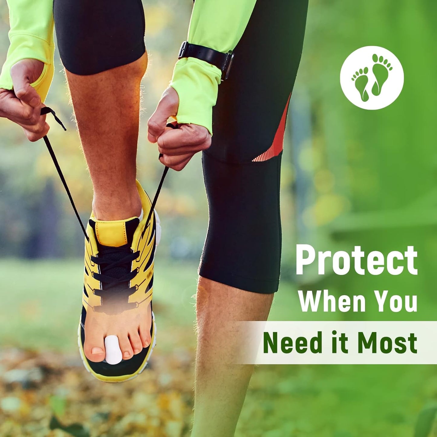 Bukihome Big Toe Protectors 10 ct, Silicone Toe Caps to Cushion Hammer Toe, Blister, Corn, Callus, Great for Running, Walking, Stop Toe Pain (Small, White)