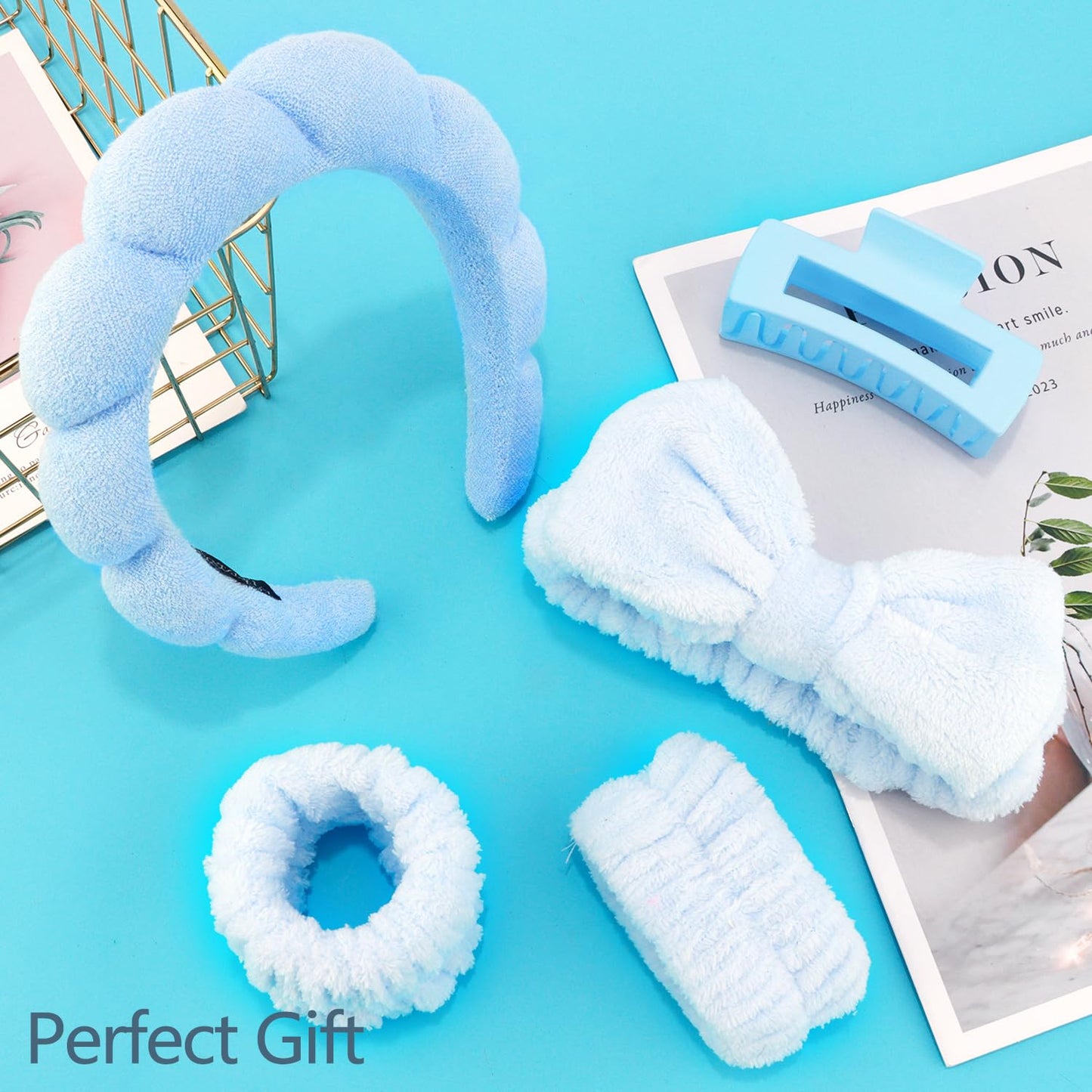 Chanaco Skincare Headband, Makeup Headband for Face Washing, Hair Clips, Trendy Gifts for Teen Girls