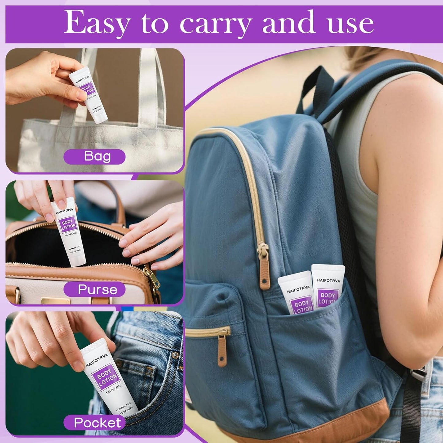 Travel Size Body Lotion Bulk Pack of 10,Individually Wrapped Small Size Hotel Body Lotion Supplies 30ml/1 fl oz Portable Toiletries Amenities Bulk for Guests,Travel,Homeless,Charity