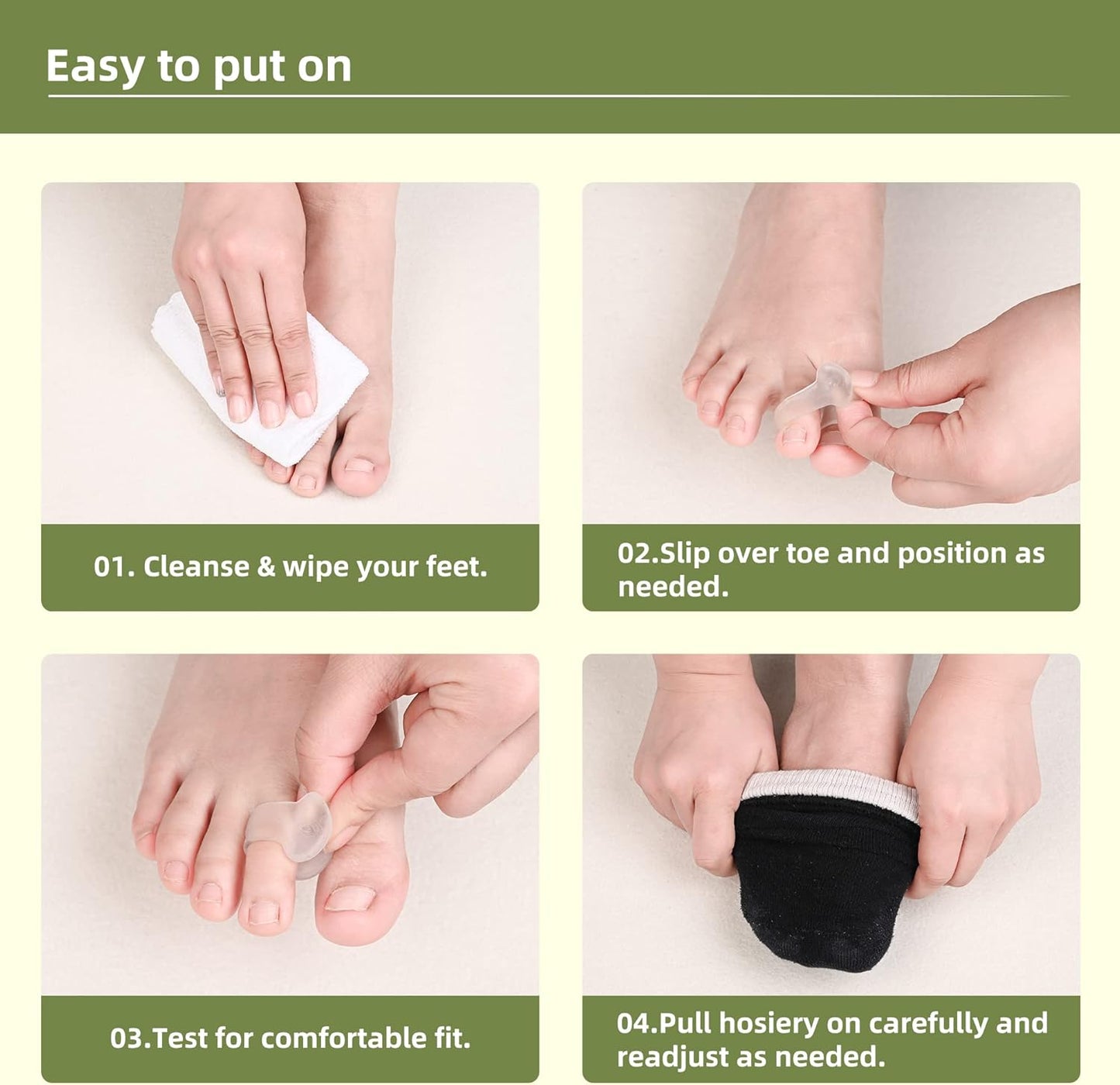 Pinky Toe Separator, Gel Toe Spacers Straightener, Hammer Toe Corrector for Feet Women and Man 10 Pcs/lot, Pinky Toe Bunion Spreaders for Overlapping Toes Women