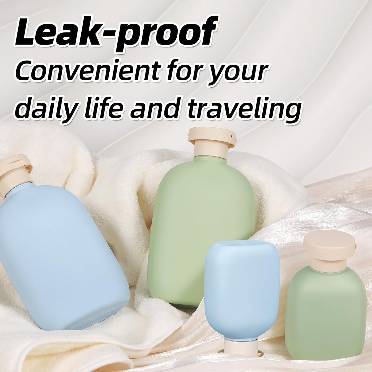 ASEVAT 3.4oz Travel Bottle with Flip Cap, Leak Proof Squeeze Bottles, Refillable Plastic Travel Containers for Creams, Lotion, Foundation, Shampoo, Conditioner