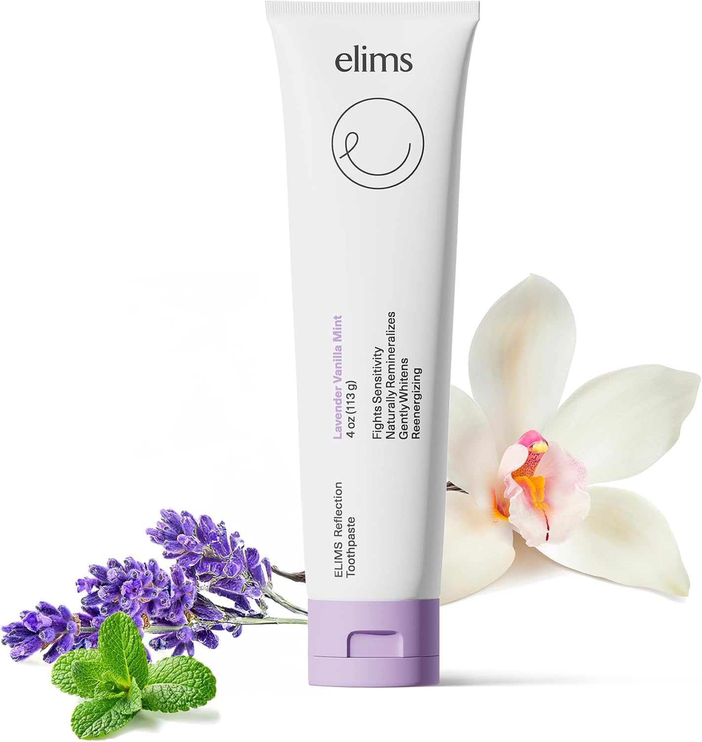 Elims Nano Hydroxyapatite Toothpaste – Fluoride-Free, Xylitol Remineralizing, Whitening Toothpaste for Sensitive Teeth, SLS-Free, Lavender Vanilla Mint Favlor for Adults & Kids, 4oz