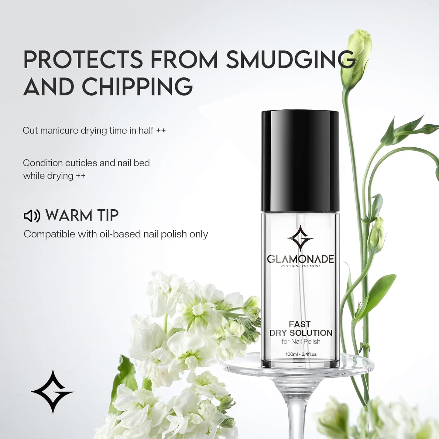 Fast Dry Solution for Nail Polish Smoothness Air Dry Long-Lasting