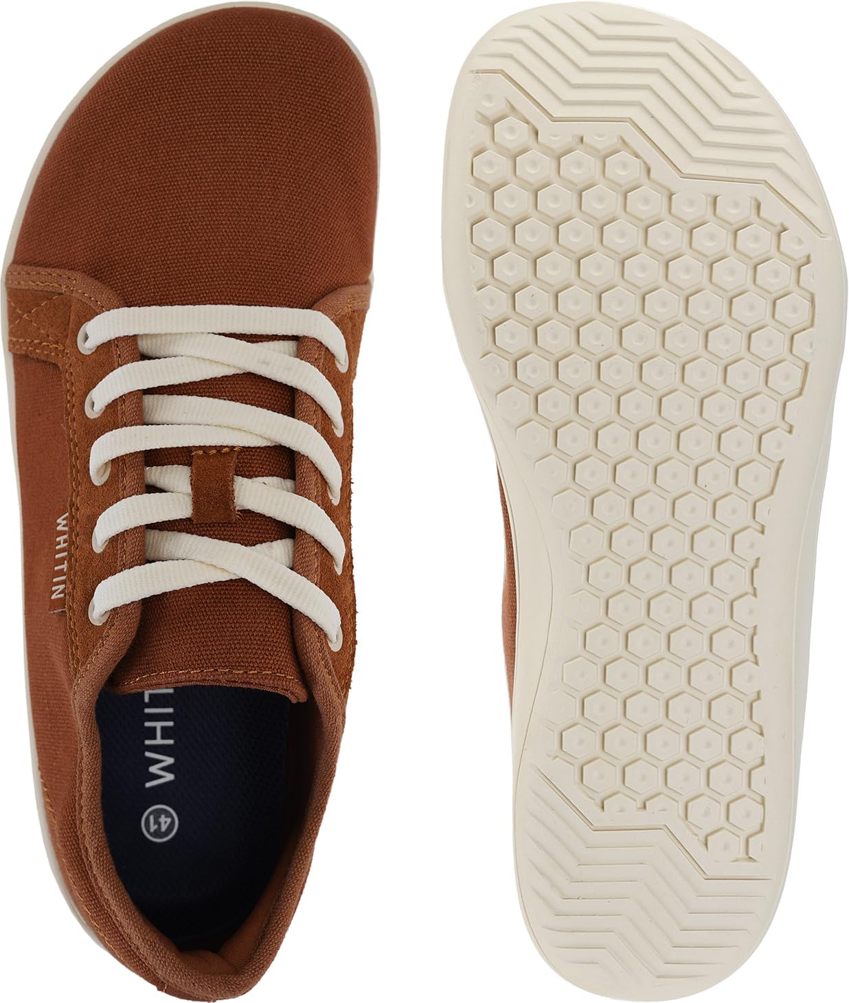 WHITIN Women's Canvas Barefoot Shoes | Wide Width Minimalist Sneakers | Classic Fit Low Top