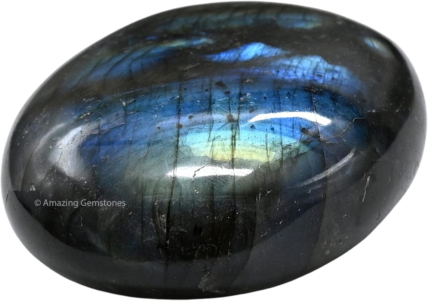 Amazing Gemstone Labradorite Crystals, Healing Stones - Large Palm Stone Crystals Piedra for Good Luck, Balanced Positive Energy, Meditation - Unique Stocking Stuffers, Birthday Gifts for Women, Men