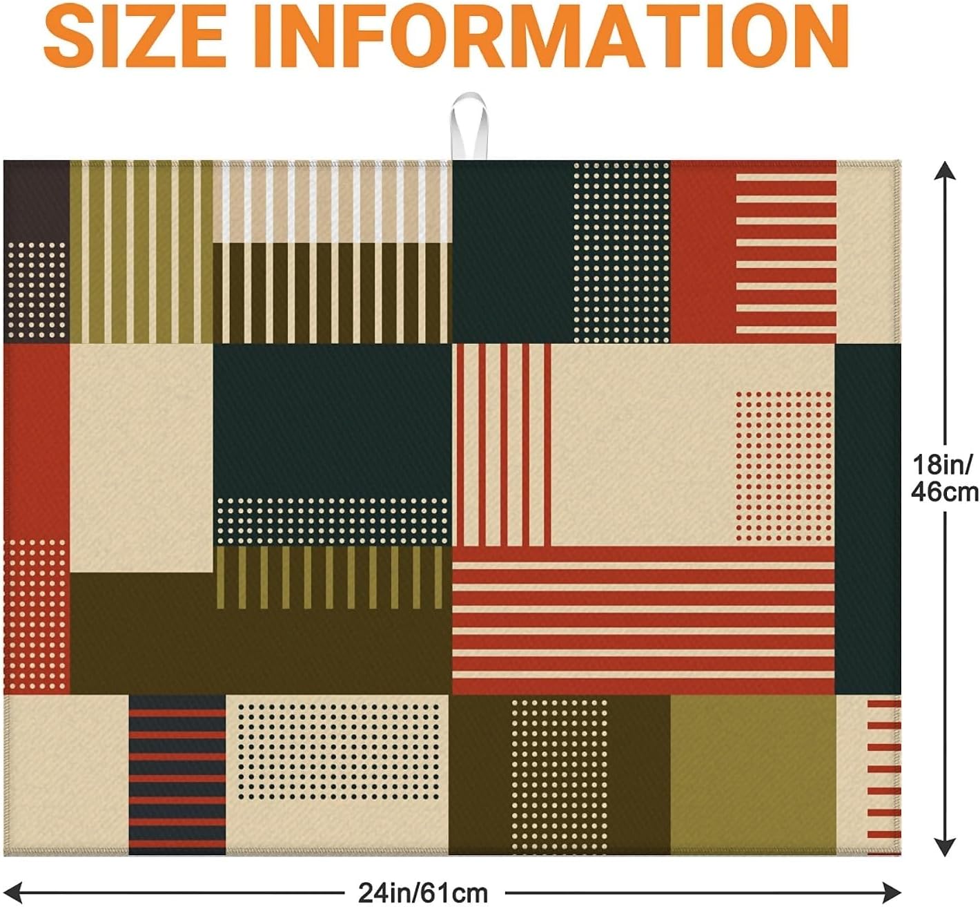 Dish Drying Mat For Kitchen Counter, Personalized Streak Microfiber Absorbent Dish Drainer Rack Pad Reusable Large 18x24in Drying Mat