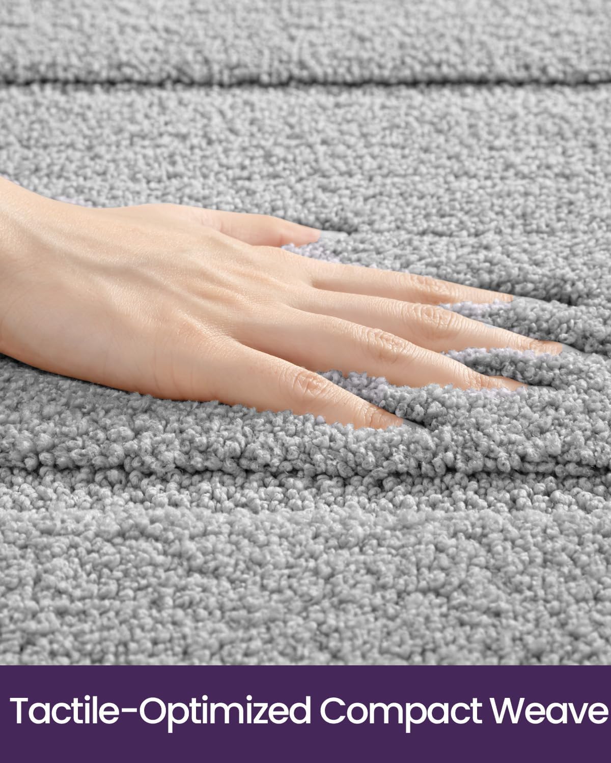 DEXI Bathroom Rugs 32x20, Washable Non Slip Bath Mat for Shower Floor, Absorbent Quick Dry Bathmat with Rubber Backing, Ultra Soft Plush Carpet for Tub, Light Grey