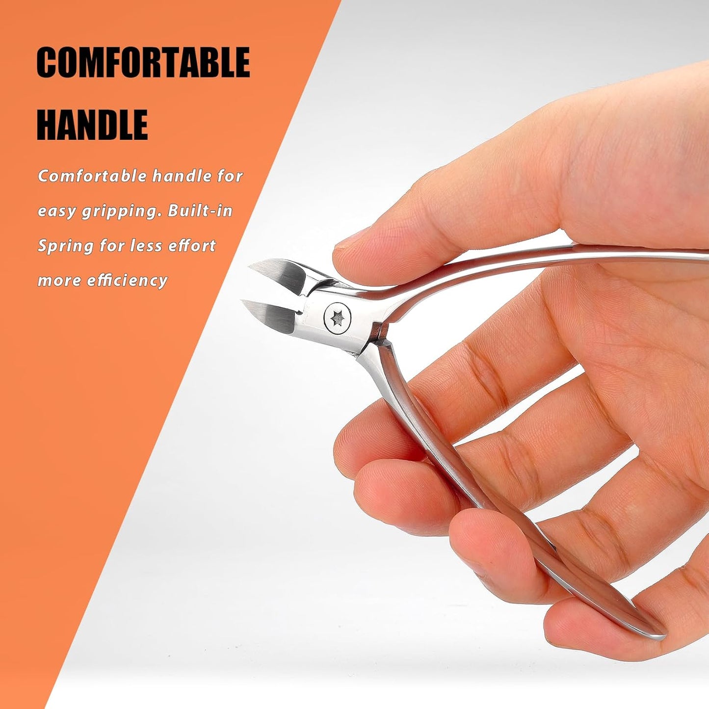 Heavy Duty Podiatrist Toenail Clippers for Thick and Ingrown Nails, Toe Nail Clippers for Men Women Seniors, Stainless Steel 2PCS