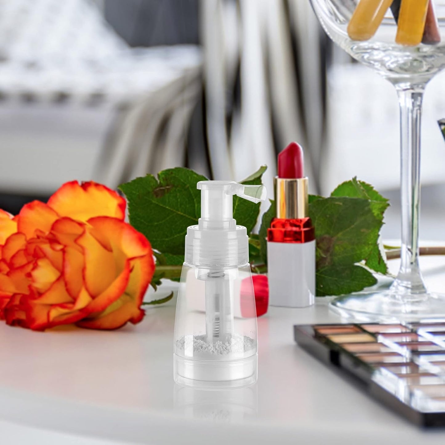 Aethland Powder Spray Bottle for Dry Shampoo, Talc and Powder Applying Bottle, Refillable Hair Fiber Applicator for Hair Salon, Cleaning, Plants, Misting & Skin Care (180ml)