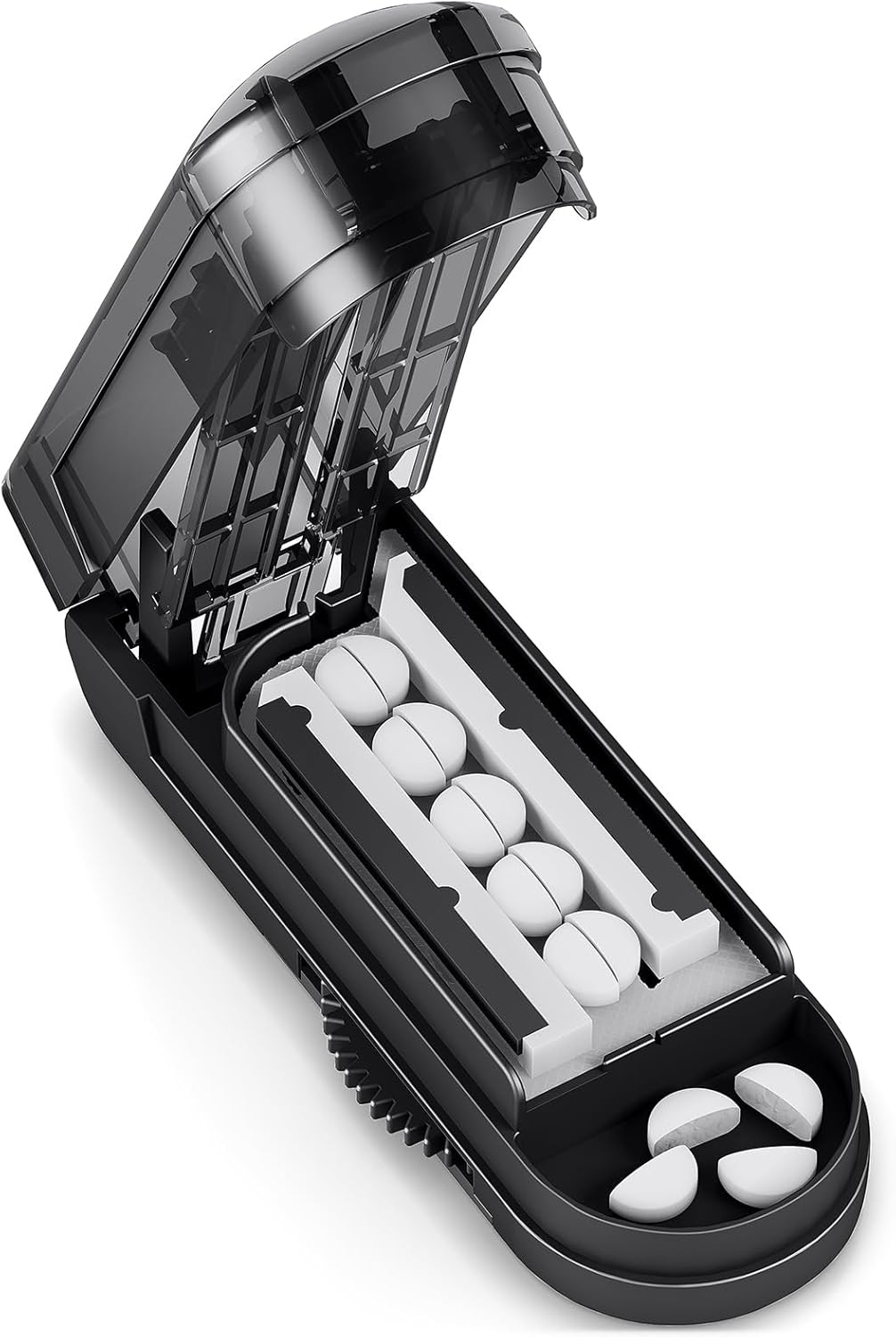 DEPAD Pill Cutter Splitter for Cutting Multiple Pills, Adjustable Pill Cutter Splitter for Small and Tiny Pills with Accurate Alignment, for Small or Large Tablets with Sharp Safe Blade