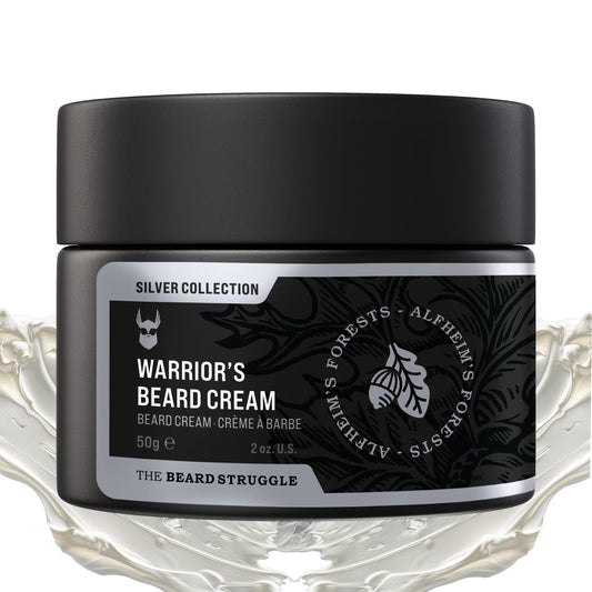 Beard Cream for Men by Beard Struggle -Alfheim's Forests Beard Butter, Moisturizer & Softener for Men - Itch Relief, Hydration with Avocado & Jojoba Oils - Beard, Mustache & Corase Growth Cream, 50g