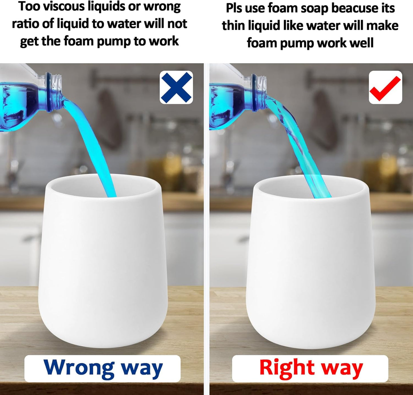 Soap Foaming Dispenser Ceramic with Easy-to-Press Pump Hand Foam Dispenser for Shampoo Bathroom Kitchen 12 oz