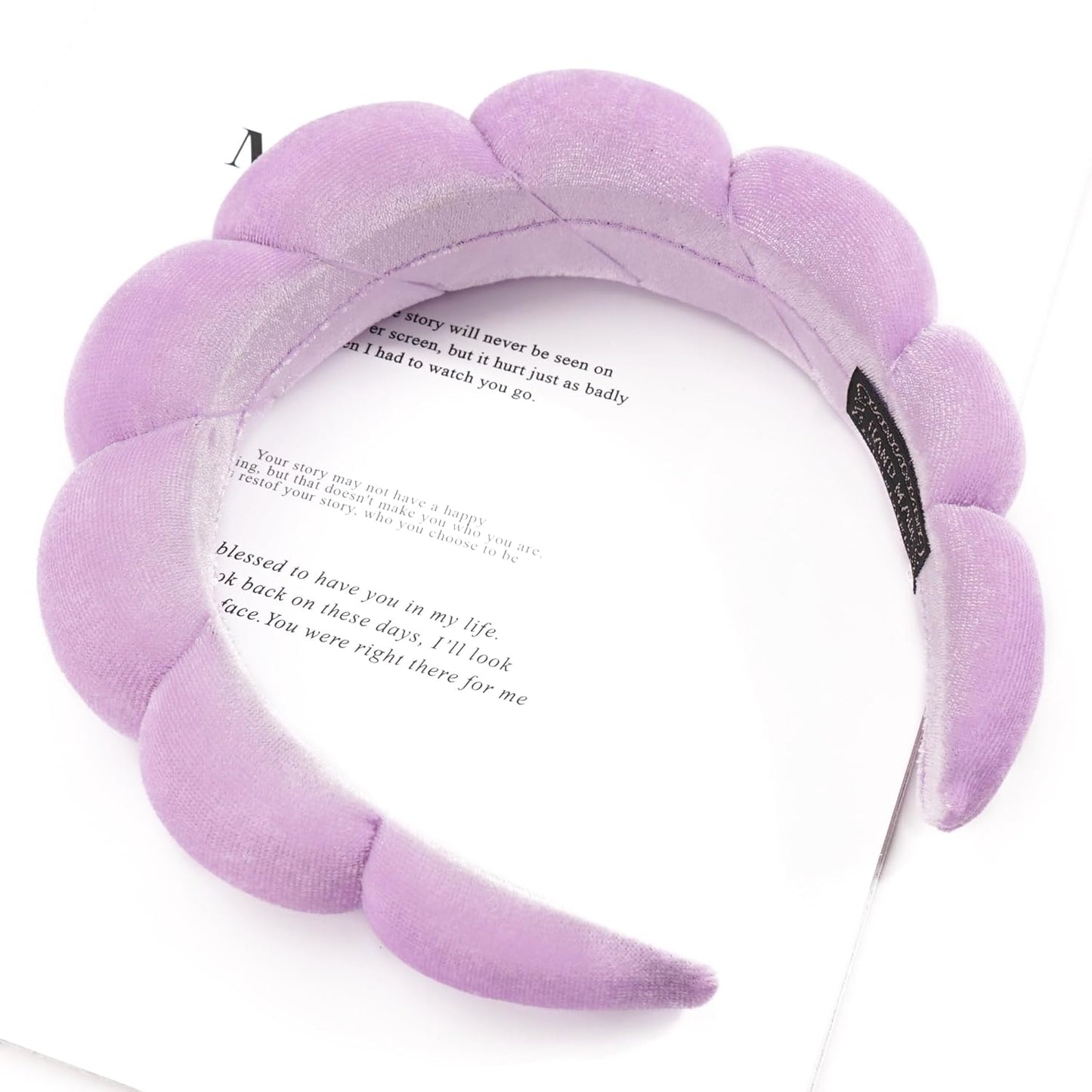 Ayesha Spa Headband for Women Sponge Headband for Washing Face Clouds Soft Hairband Makeup Headbands for Women Girls Shower Makeup Skincare (Purple)