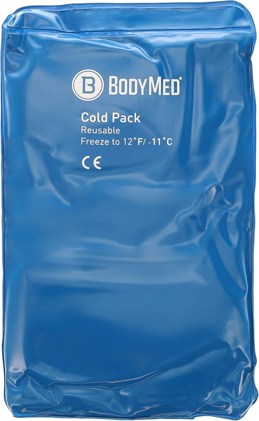 BodyMed Reusable Vinyl Ice Pack for Knee, Arm, Elbow, Shoulder, Back - Professional Grade Cold Therapy for Injuries, Aches, Swelling, Bruises, Sprains - 12 in. x 7 in. (Half)