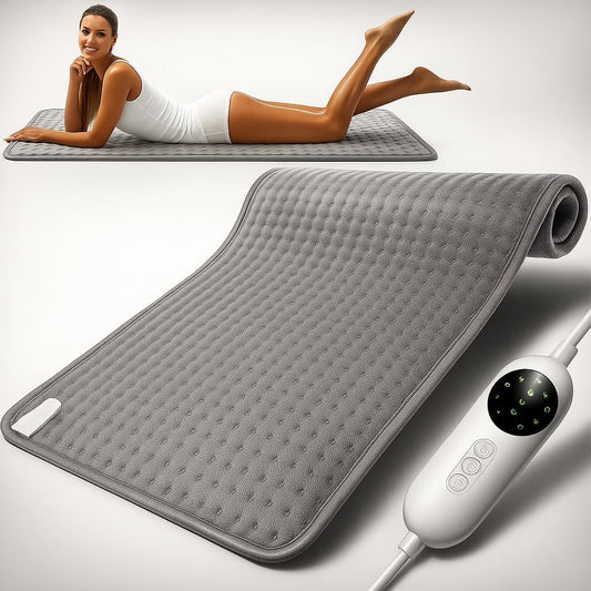 Large Heating Pad for Back Pain & Cramps Relief, 17x33 Inch, 10 Heat Settings & Moist Heat Therapy, 3 Auto Shut-Off Timers, Electric Heating Pad for Shoulder & Neck
