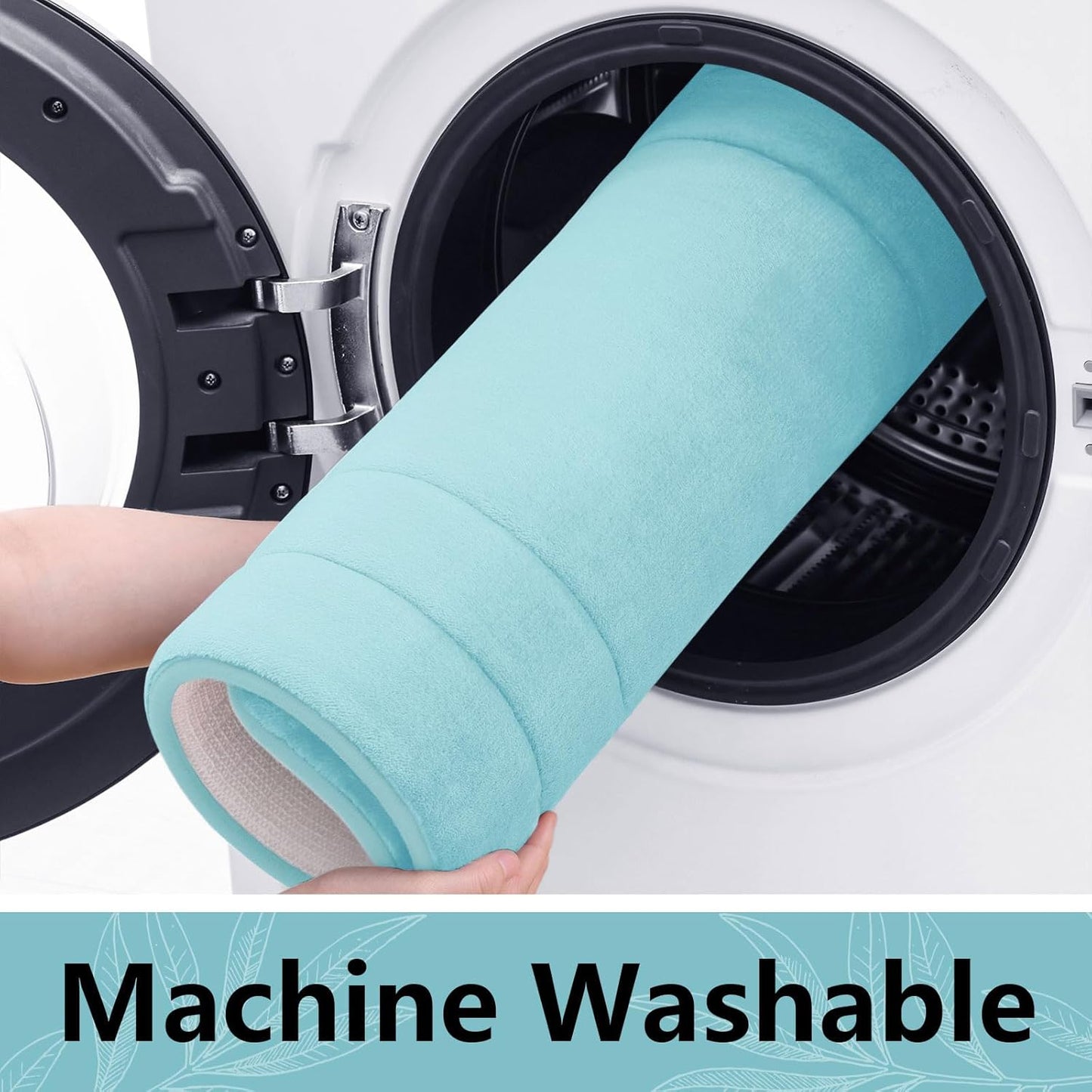 Arotive Memory Foam Bathroom Rug Mat 54x24, Ultra Soft and Absorbent Bath Mat, Machine Wash Dry, Comfortable Bath Rug Carpet for Bathroom Floor, Tub and Shower, Sky Blue