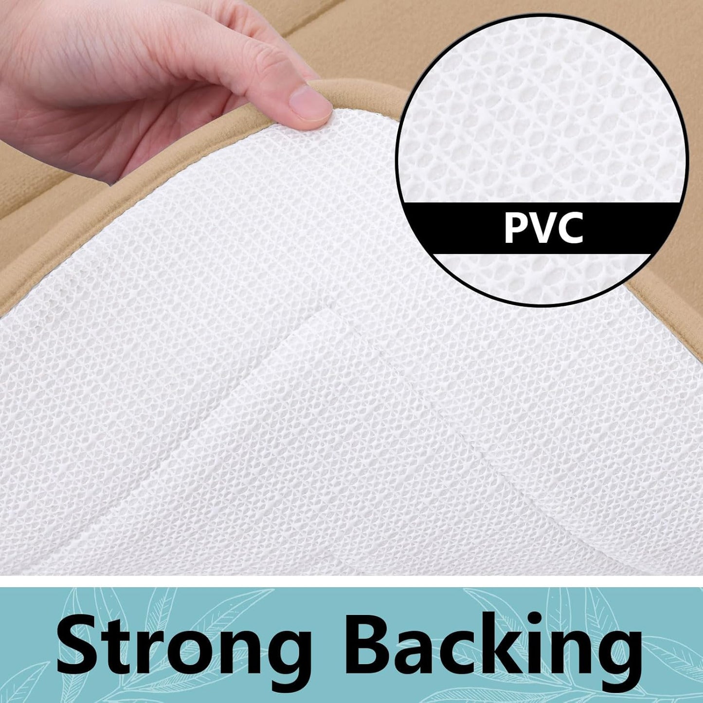 Arotive Memory Foam Bathroom Rug Mat 47x24, Ultra Soft and Absorbent Bath Mat, Machine Wash Dry, Comfortable Bath Rug Carpet for Bathroom Floor, Tub and Shower, Beige