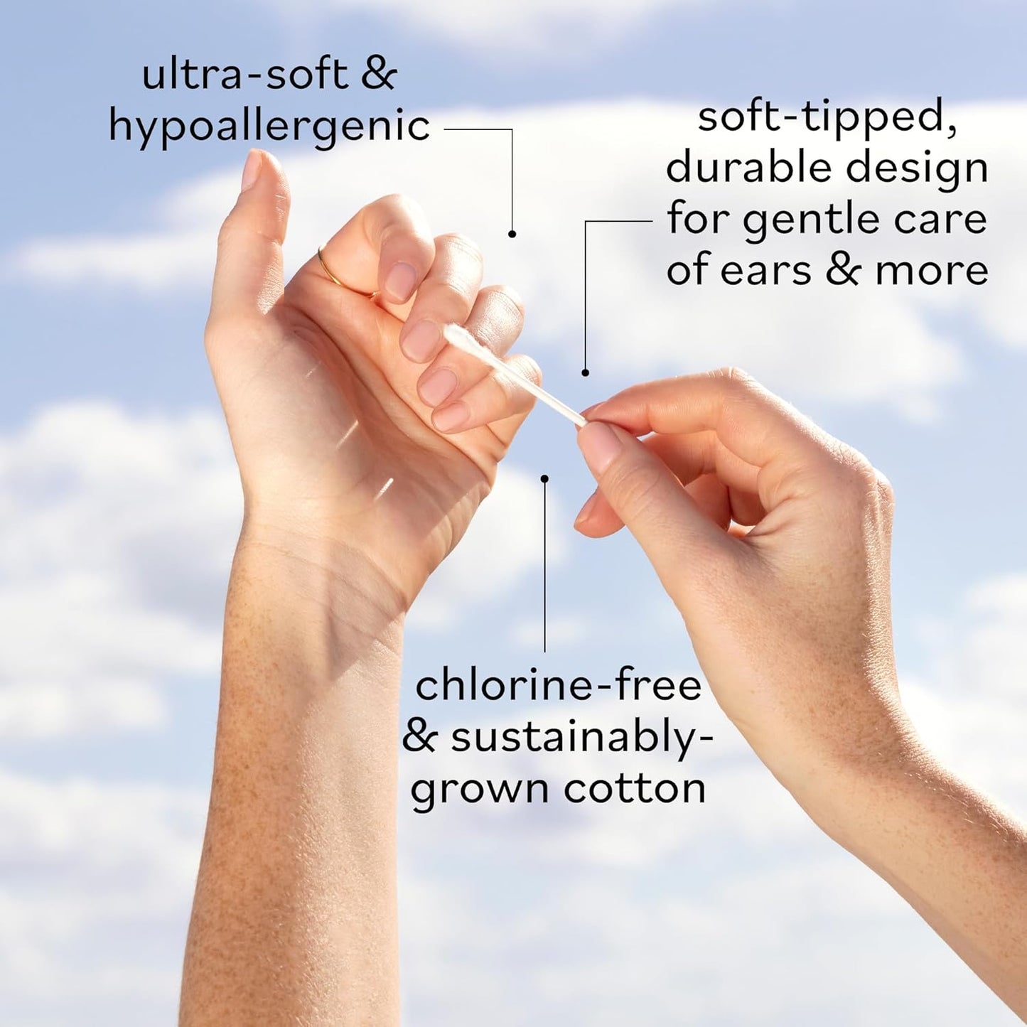 Sky Organics - Organic Cotton Swabs, Ultra Soft Tips - Strong & Durable - Hypoallergenic - Chlorine Free - Sustainable - Natural, Vegan & Cruelty Free - Skin Care & Self Care w ebook