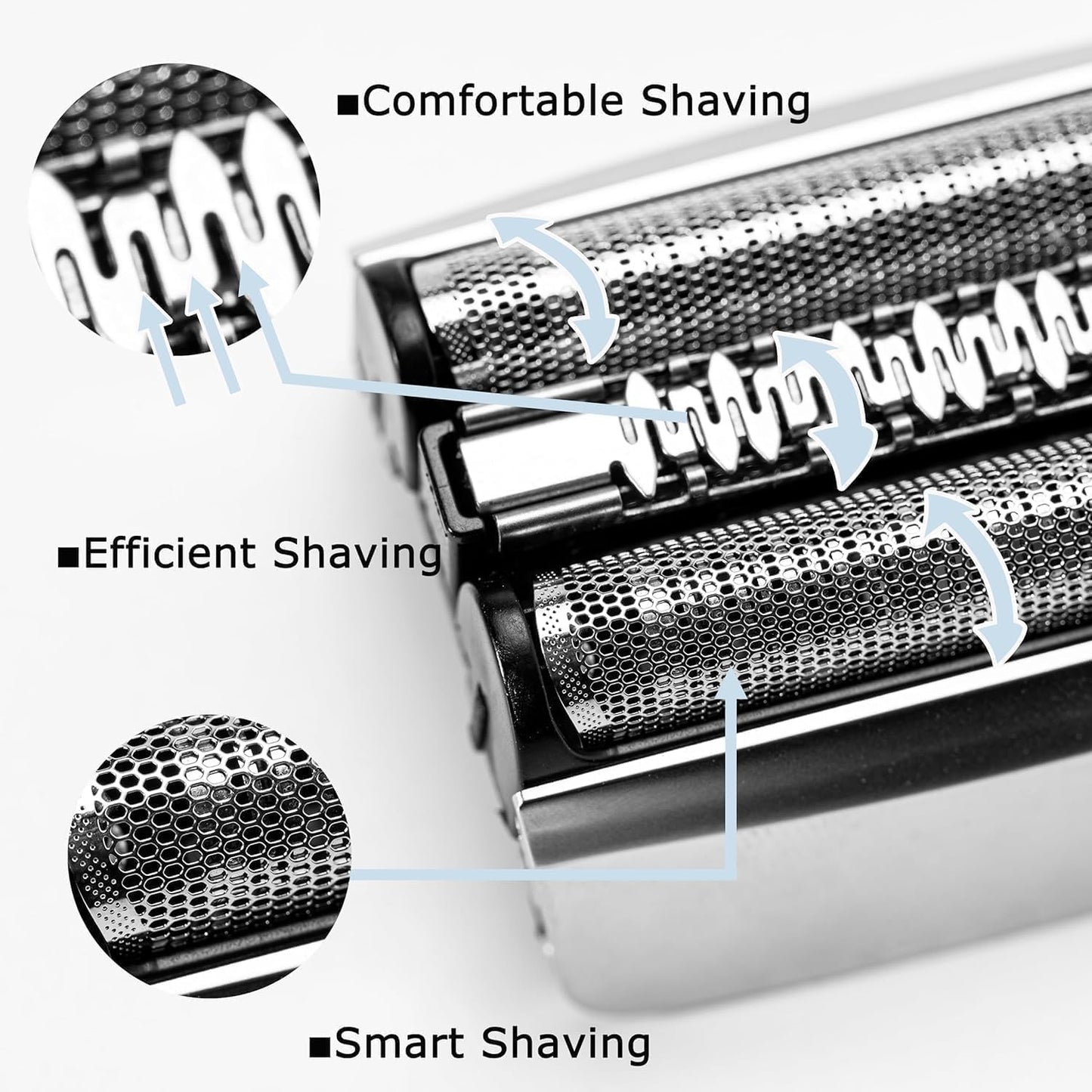 83M Series 8 Shaver Replacement Blade Compatible with Braun Series 8 Replacement Head&for Braun S8 Replacement Head,Foil&Cutter for Series 8 Wet&Dry Electric Razor Models 8370cc 8340s 8350s