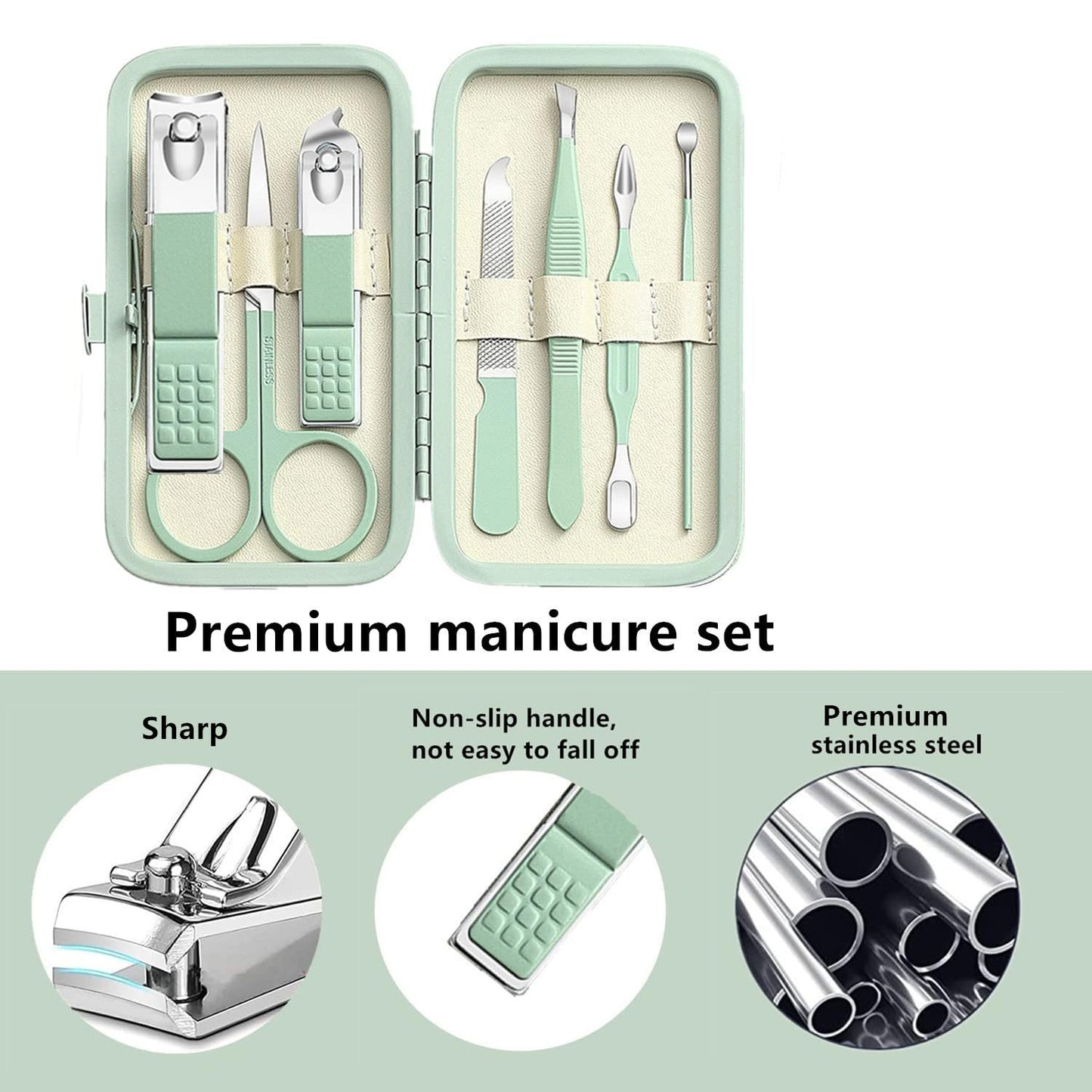 Manicure Set Nail Clipper Set Men Women Nail Clippers Toenail Fingernail Cutters Personal Care Tools Manicure Pedicure Tools with Travel Case Grooming Kit Present for Men Women Family Friends