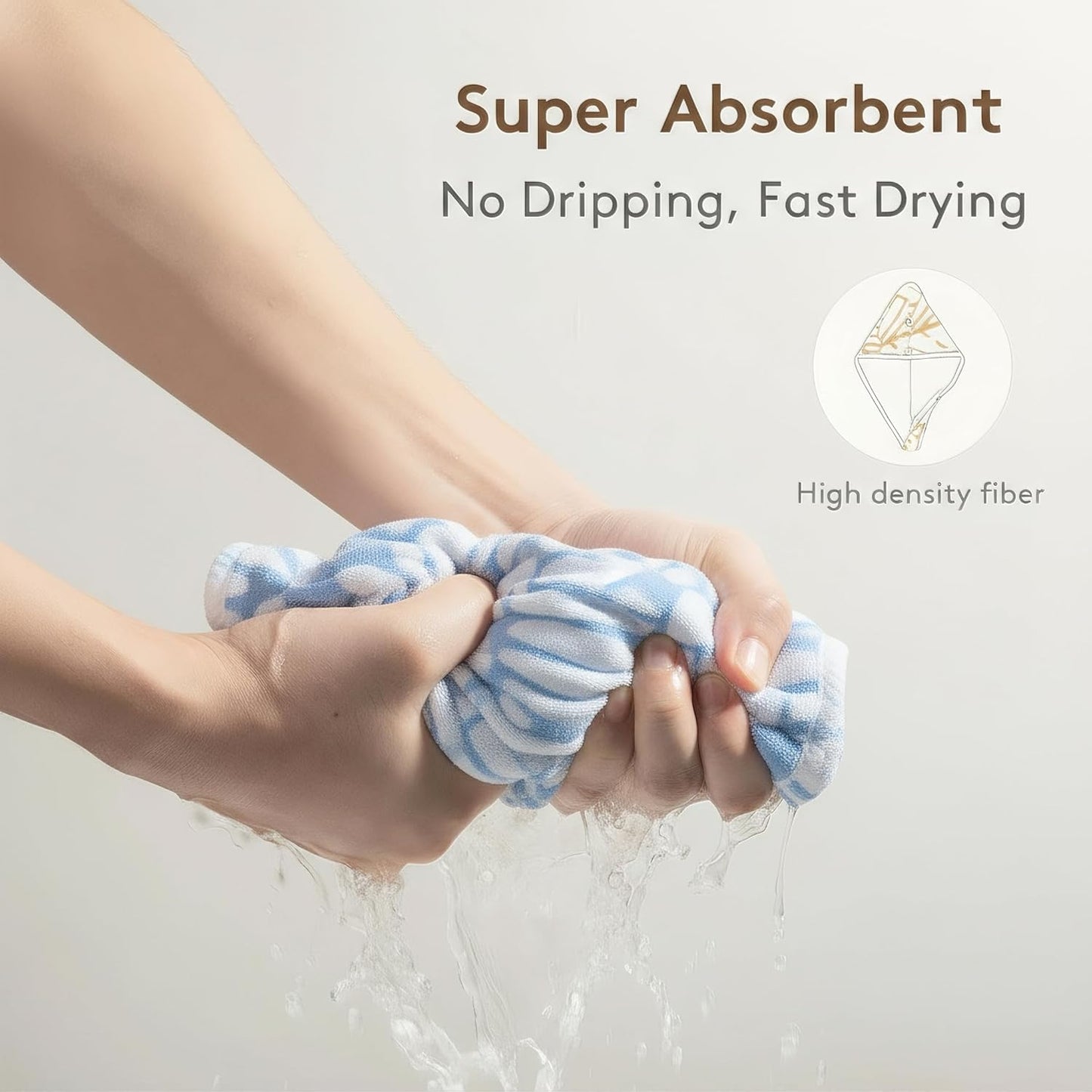 2-Pack Women's Microfiber Hair Towel Wrap: 50% Faster Drying, Ultra - Absorbent & Anti - Frizz for Long and Curly Hair! 16 * 26 Inches Oversized, Lightweight for Travel, Gym, Spa & Home Use