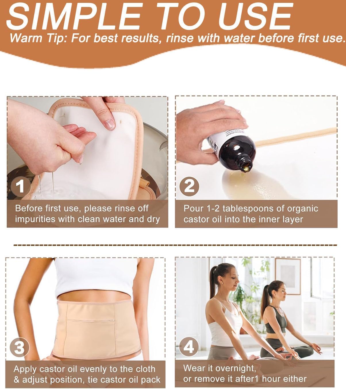 9-Piece Organic Cotton Body Wrap Kit - Multi-Size Thermal Packs for Neck, Back, Knees & Feet (Castor Oil Compatible) - Reusable Soothing Relief Set 2025