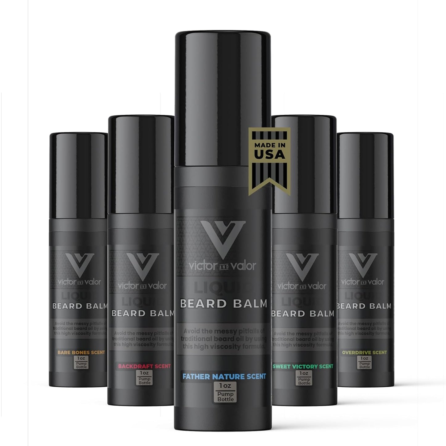 Liquid Beard Balm - Nine Moisturizing Oils Including Shea Butter & Vitamin E - High Viscosity Formula Helps Condition and Style - Men's Grooming (1 Ounce, Father Nature)