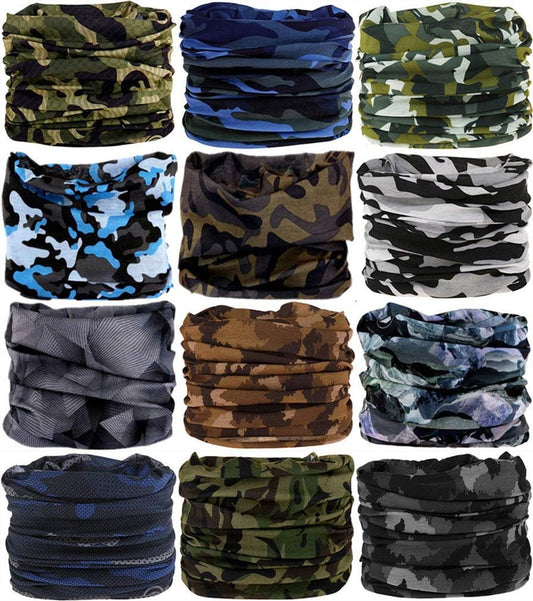 Headband Neck Gaiter Head Wrap Headwear Face Mask Magic Scarf Bandana for Men and Women