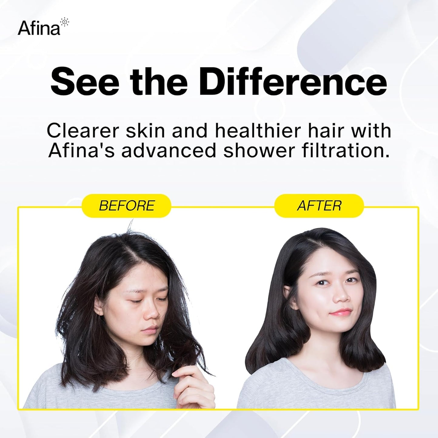 Afina Filtered Shower Head, Shower Filter for Hard Water | Improves Skin & Hair by Removing Chlorine & Toxic Chemicals from Hard Water | High Pressure Shower Filter Head Water Filter (Brushed Nickel)