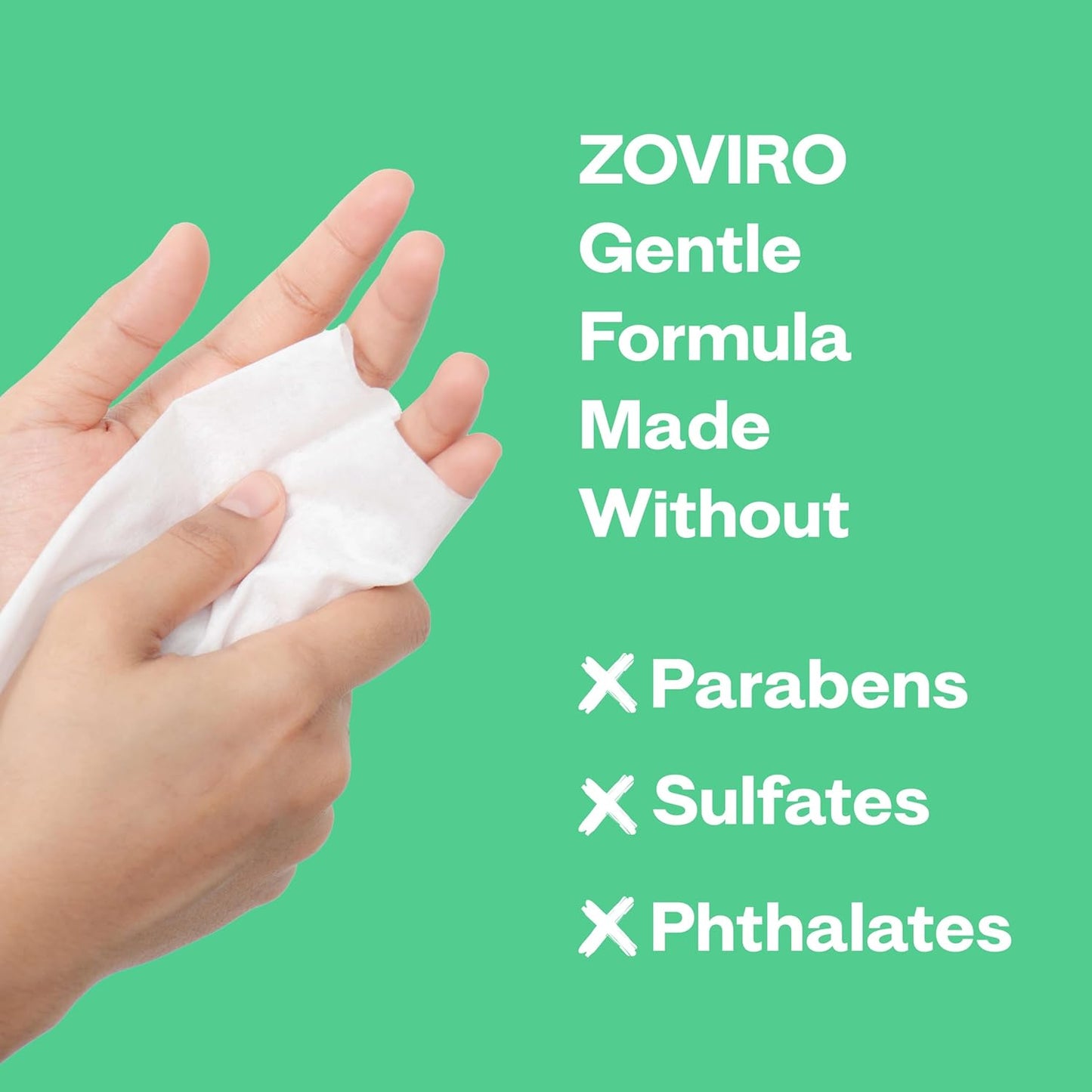 Zoviro Hand Sanitizer Wipes, Jasmine Essential Oils, 100% Viscose Ultra-Soft Wipes, Moisturizing & Non-Sticky, Jasmine Scent, Adults & Kids, 80 Count (Pack of 6)