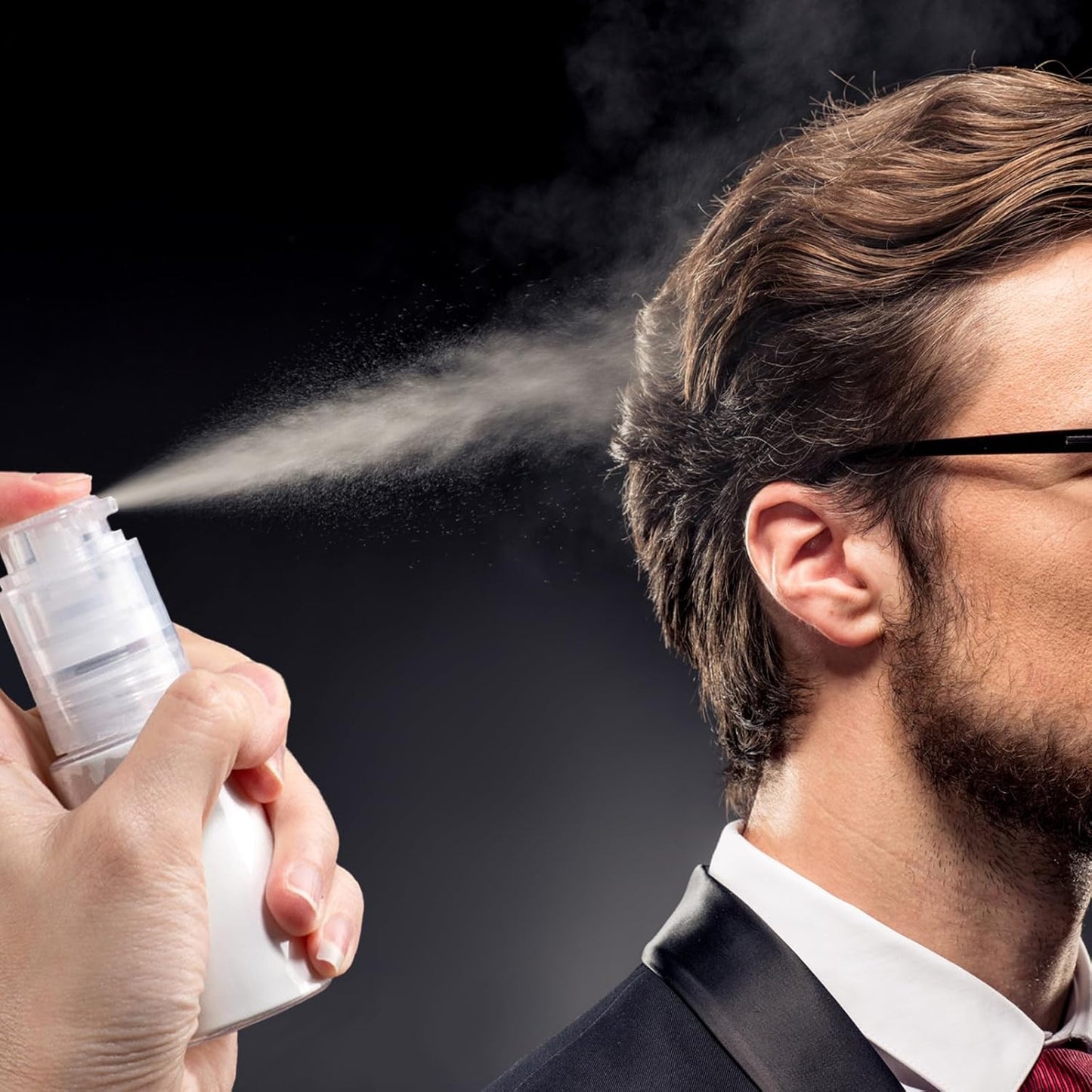 HSOMiD 2 Pack - Empty Powder Spray Bottle, Barber Powder/Talc Powder/Hair Fibers Sprayer, Applicator for Hair Salon, Cleaning, Plants, Misting & Skin Care (120ml)