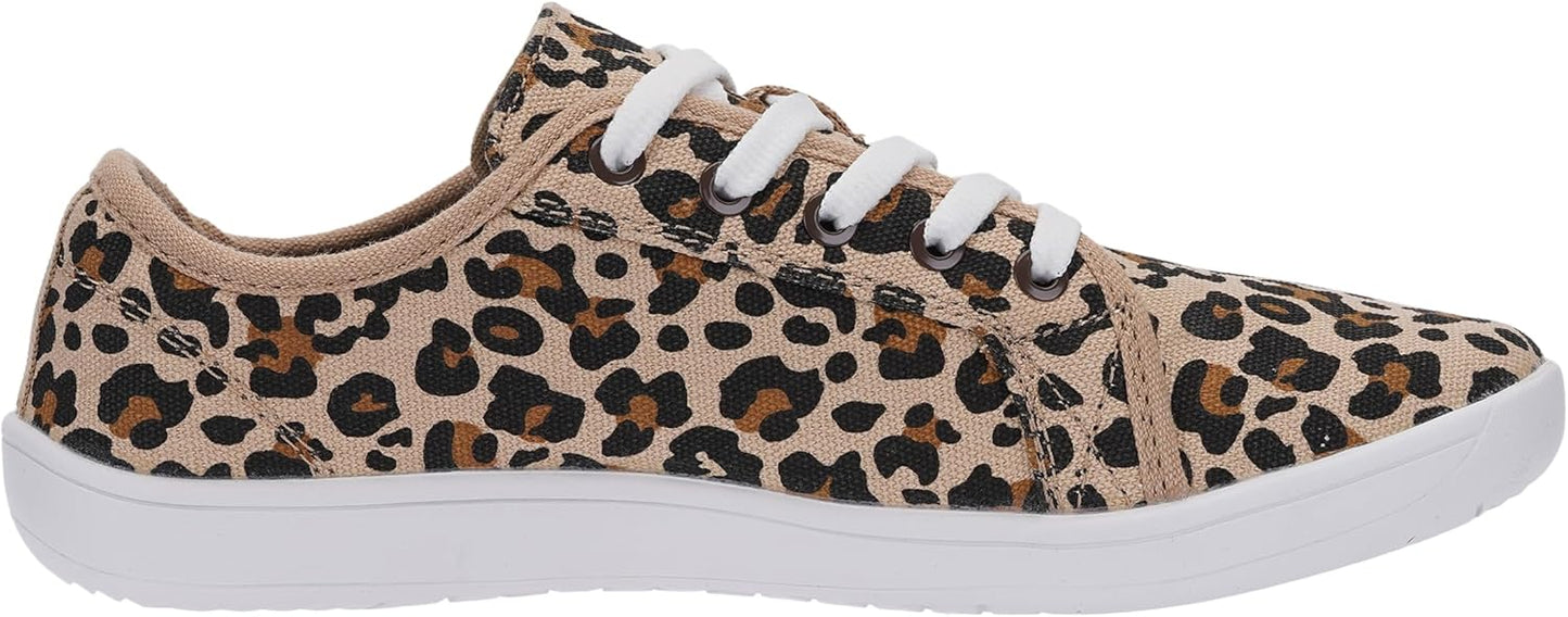 WHITIN Women's Canvas Barefoot Shoes | Wide Width Minimalist Sneakers | Classic Fit Low Top