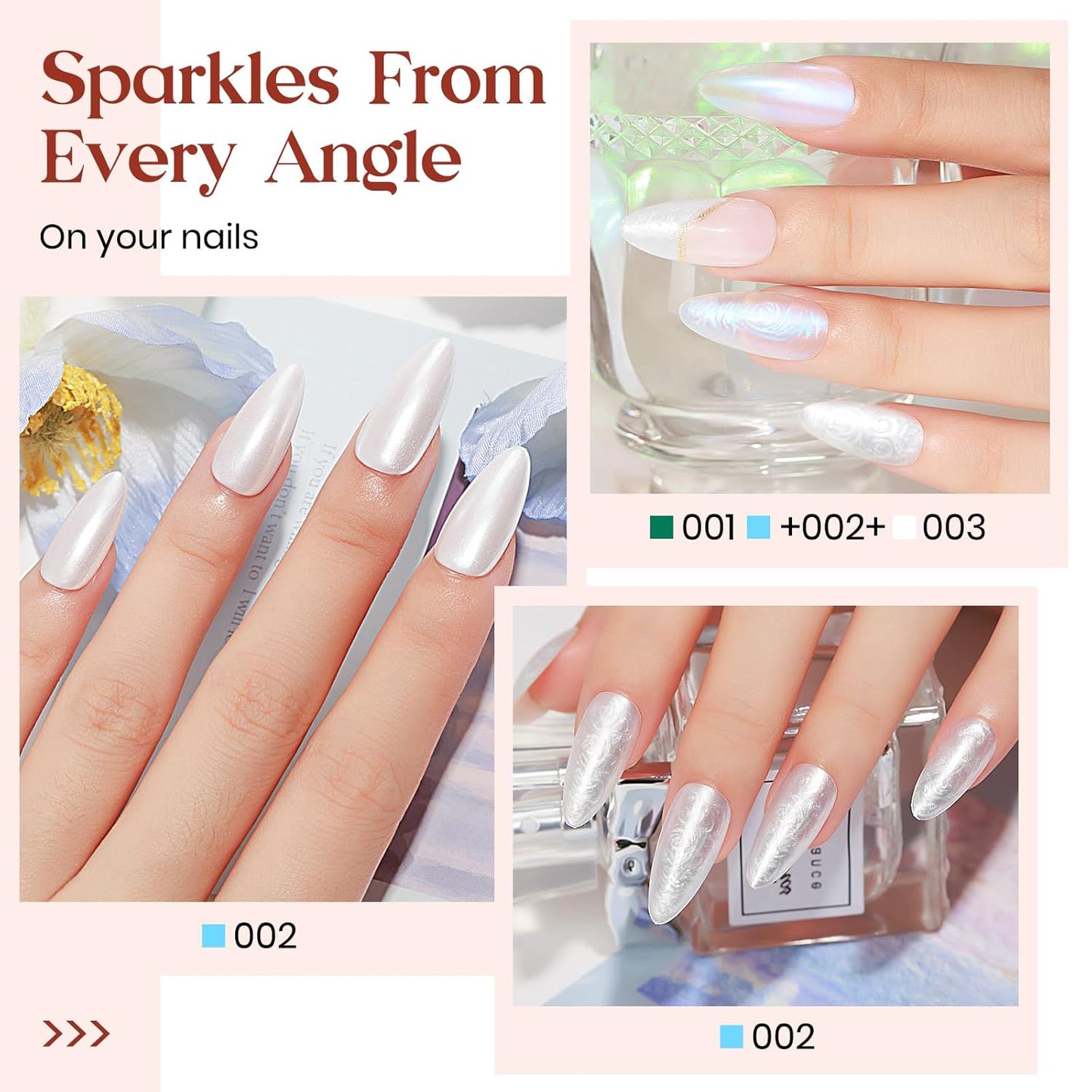 MIZHSE Mermaid Pearl Nail Polish: 15ml Aurora Milky White Effect, Glossy Long Lasting, DIY Nail Gift Spree