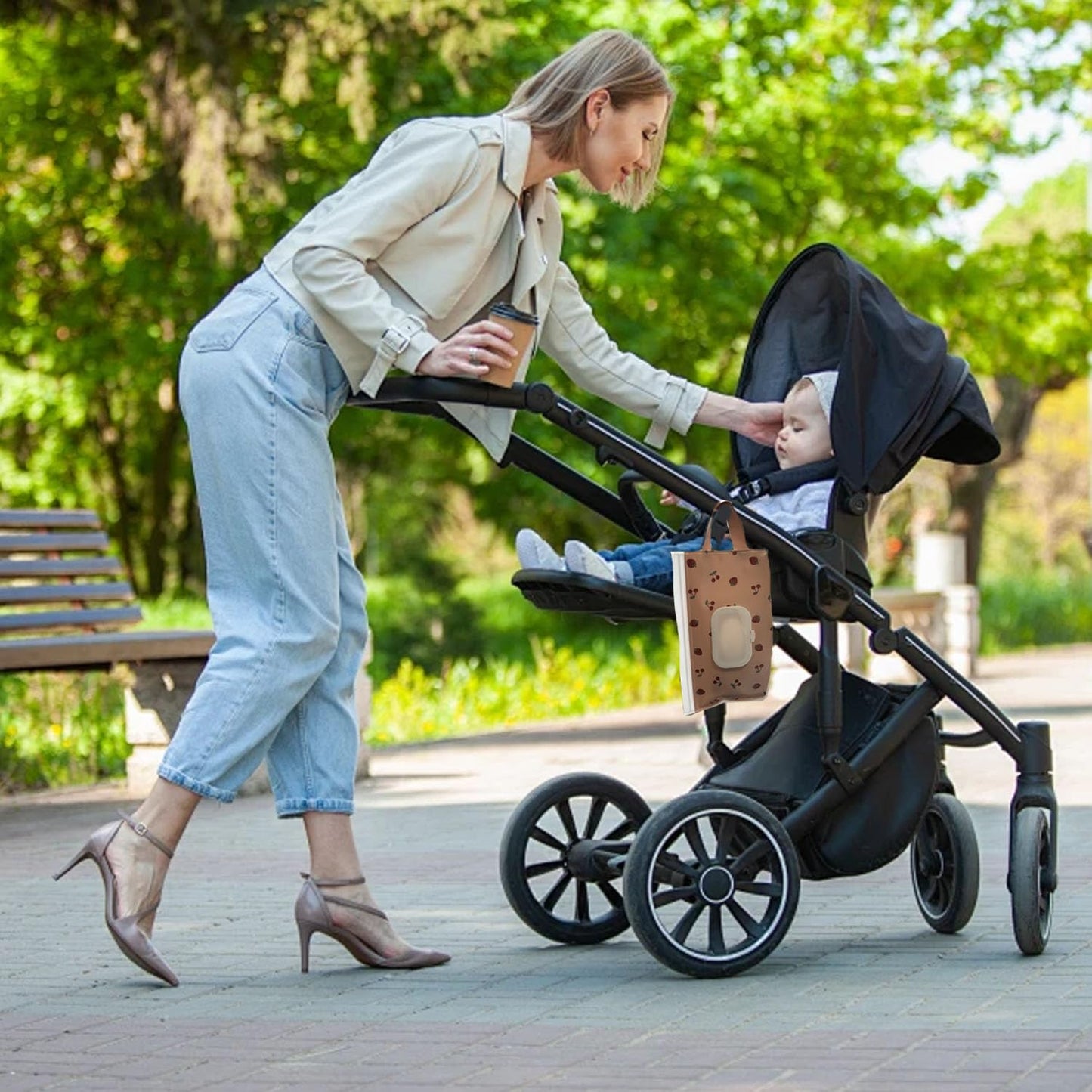 3 Pack Baby Wipes Dispenser,Reusable Portable Wipe Holder,Travel Wipes Pouch Baby Wipes Containe,Wet Wipe Bag for Baby or Personal