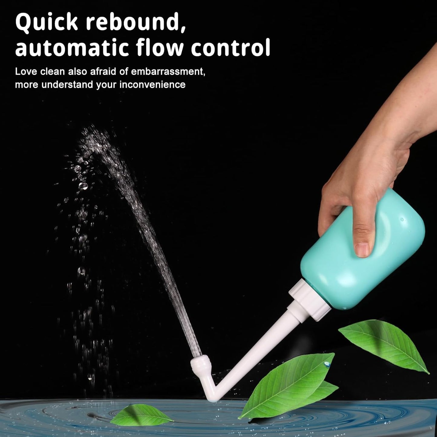 GOLDEN DEER Peri Bottle for Postpartum Care for Perineal Recovery and Cleansing After Birth 12.7 OZ Turquoise