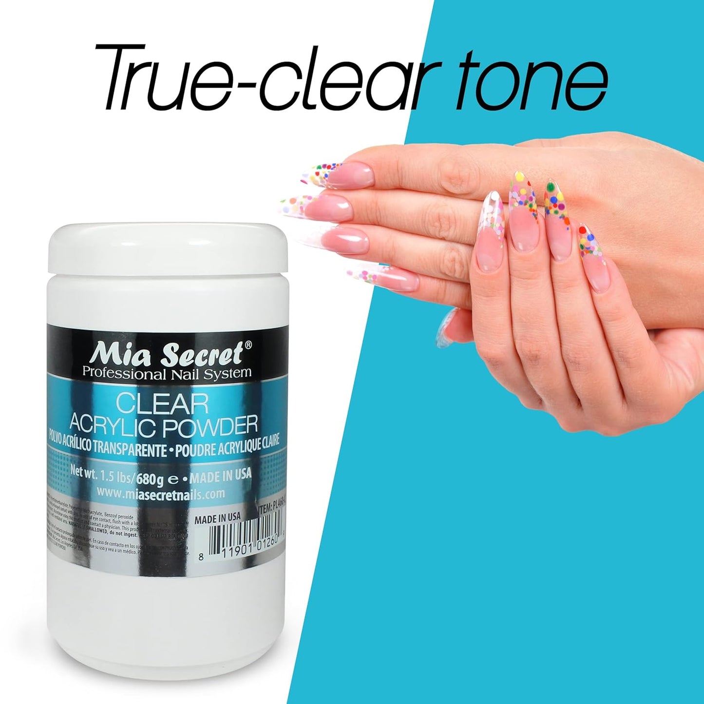 Mia Secret Clear Acrylic Powder (24oz)